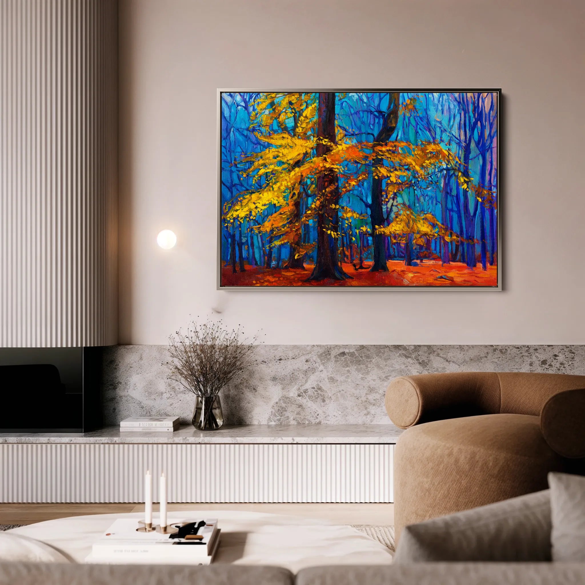 Landscape 124 Canvas Art 60 x 40 cm / Black
