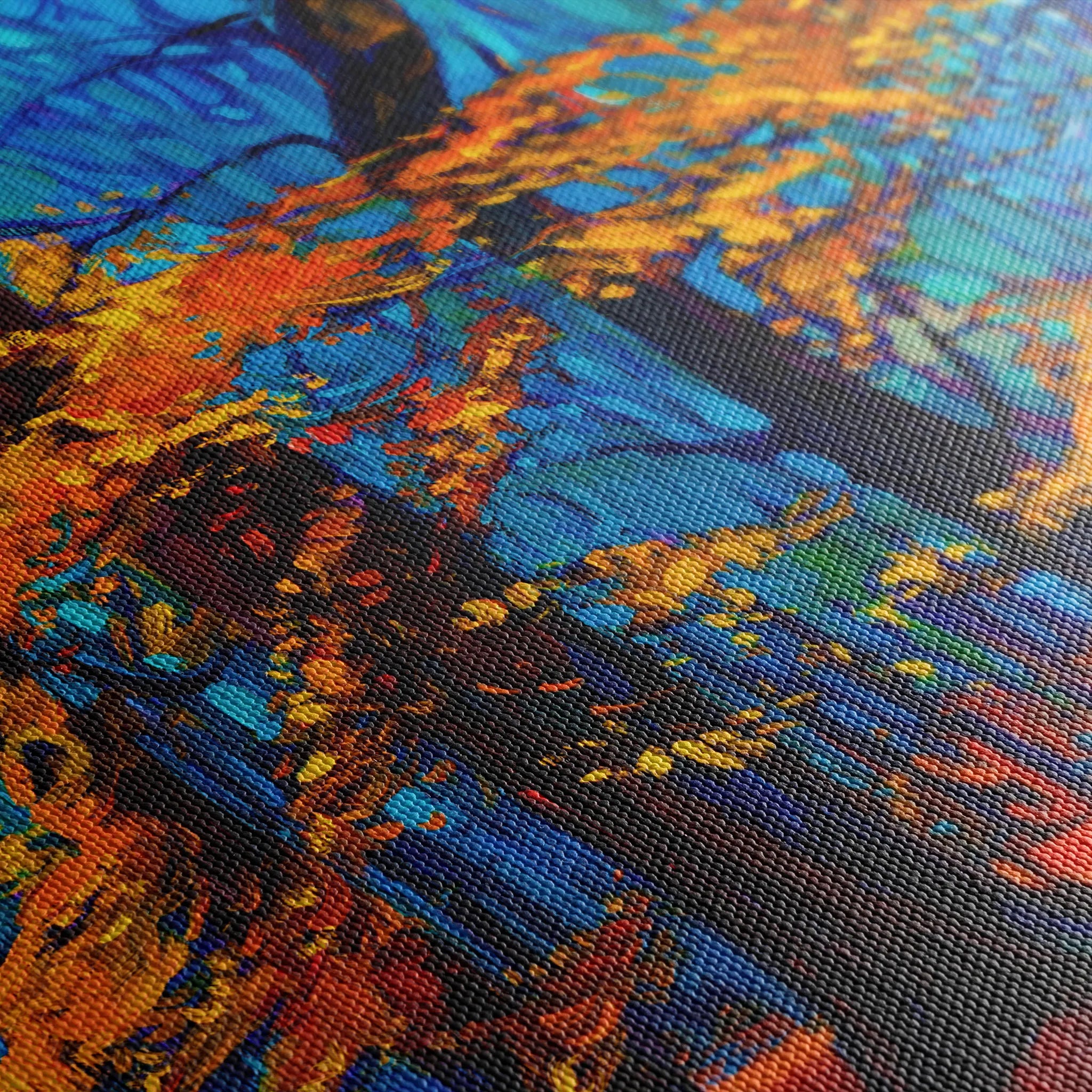 Landscape 124 Canvas Art 60 x 40 cm / Black