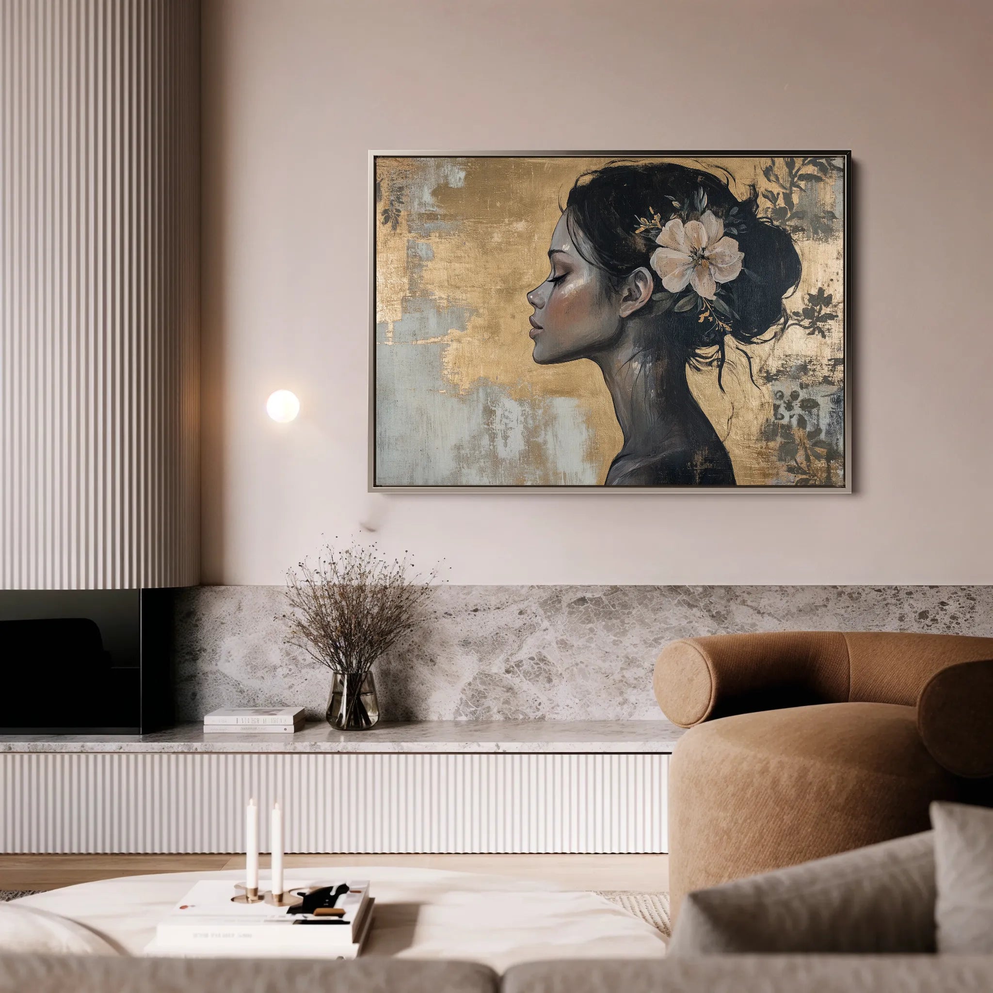 Portrait 124 Canvas Art 60 x 40 cm / Black