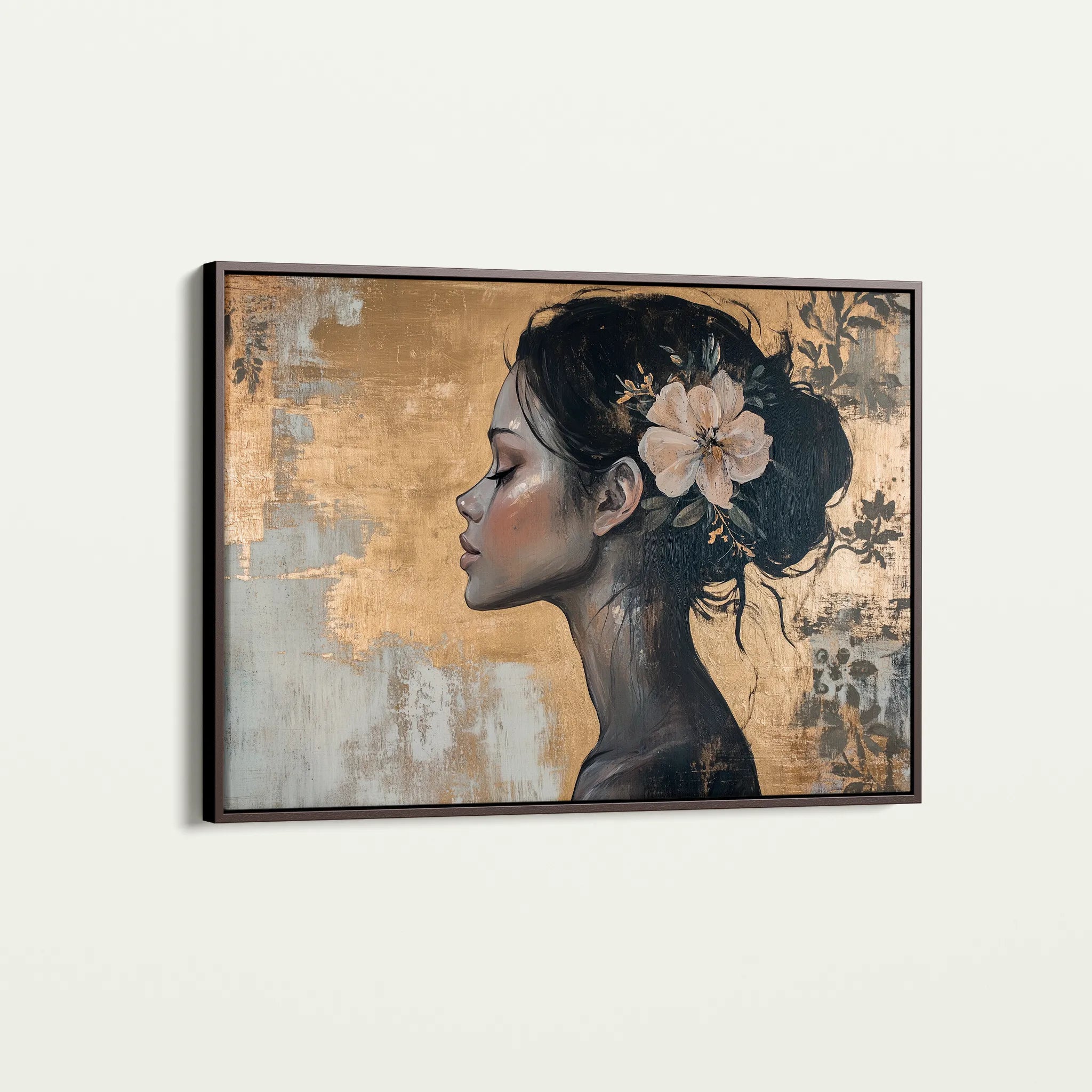 Portrait 124 Canvas Art 60 x 40 cm / Black