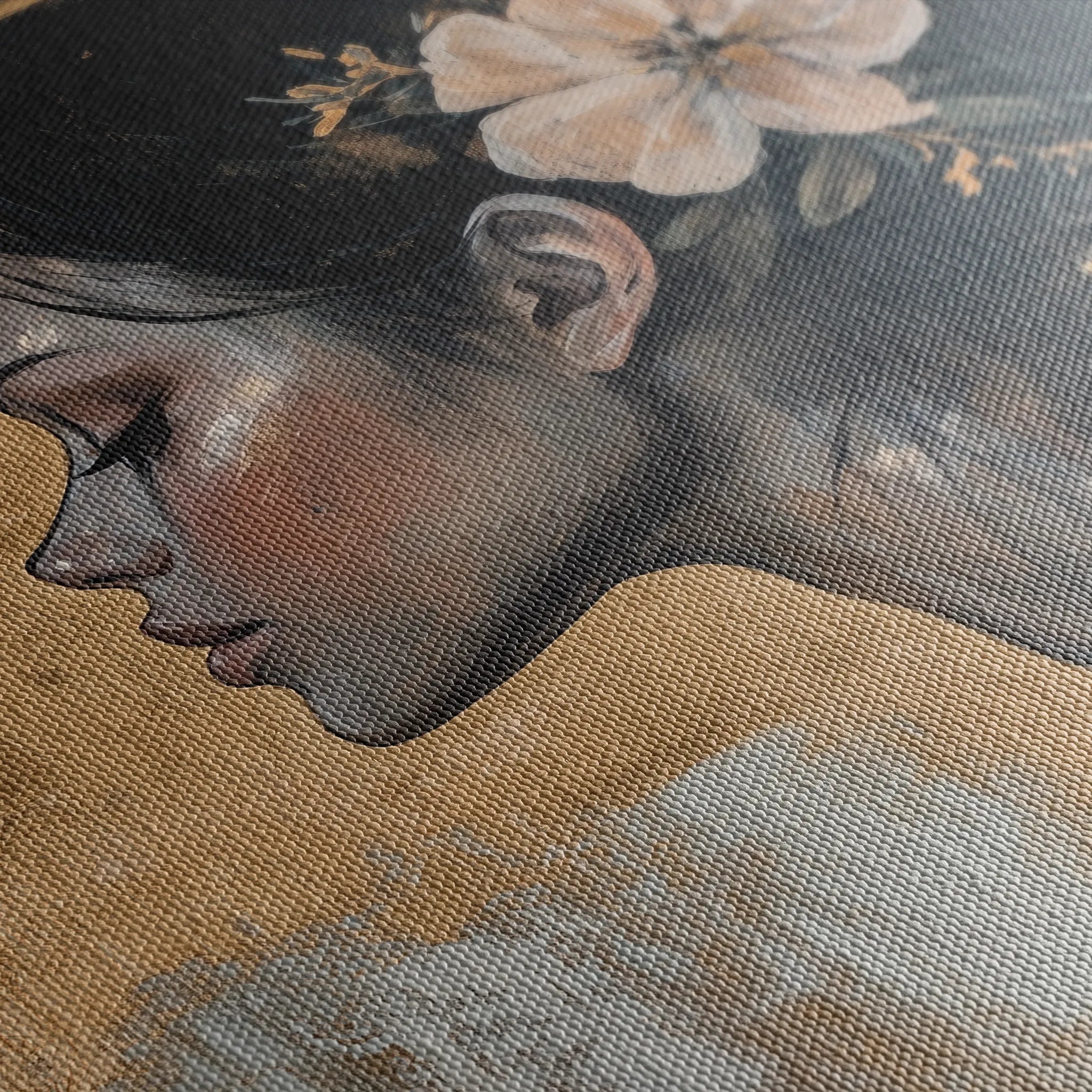 Portrait 124 Canvas Art 60 x 40 cm / Black