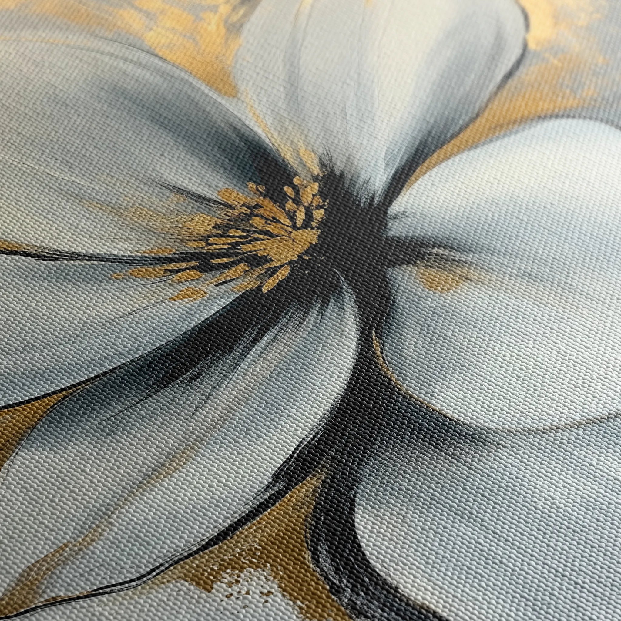 Floral 1242 Canvas Art 60 x 60 cm / Black