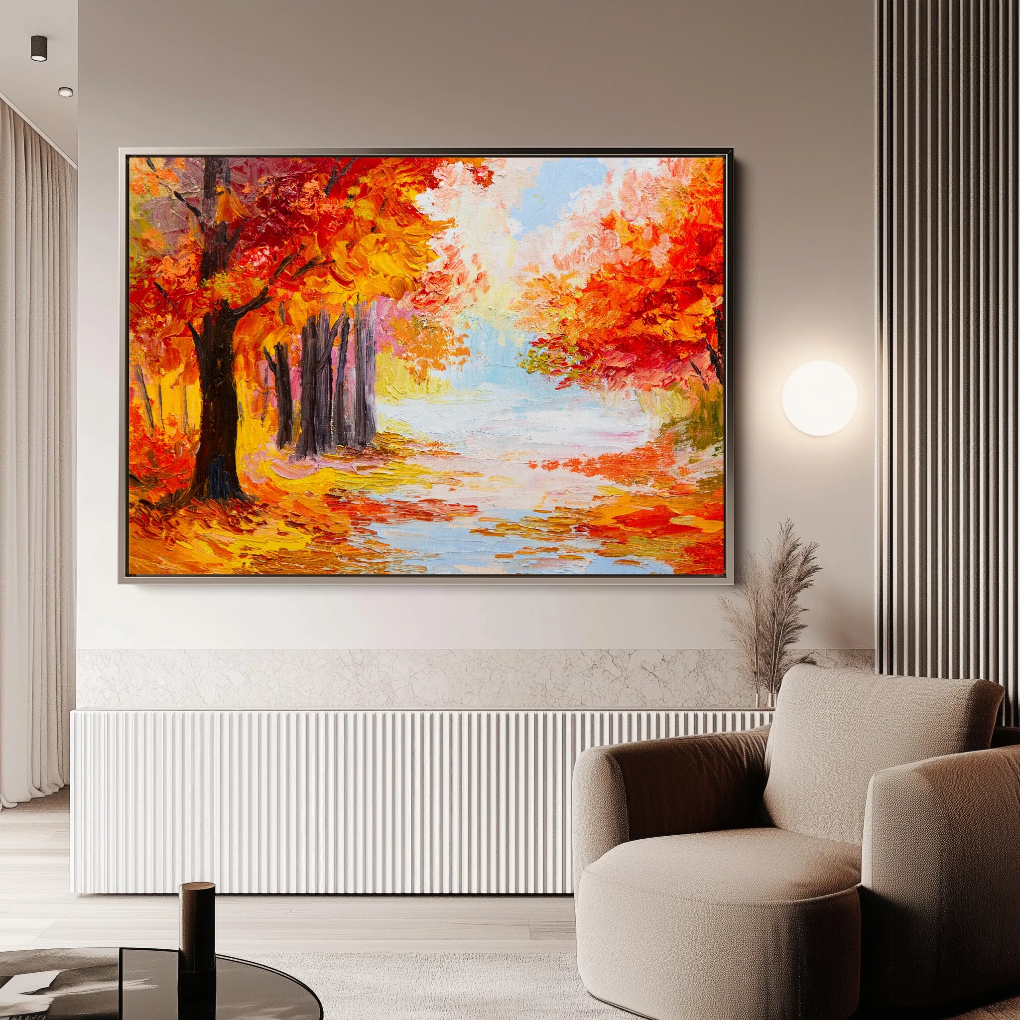Landscape 125 Canvas Art 60 x 40 cm / Black