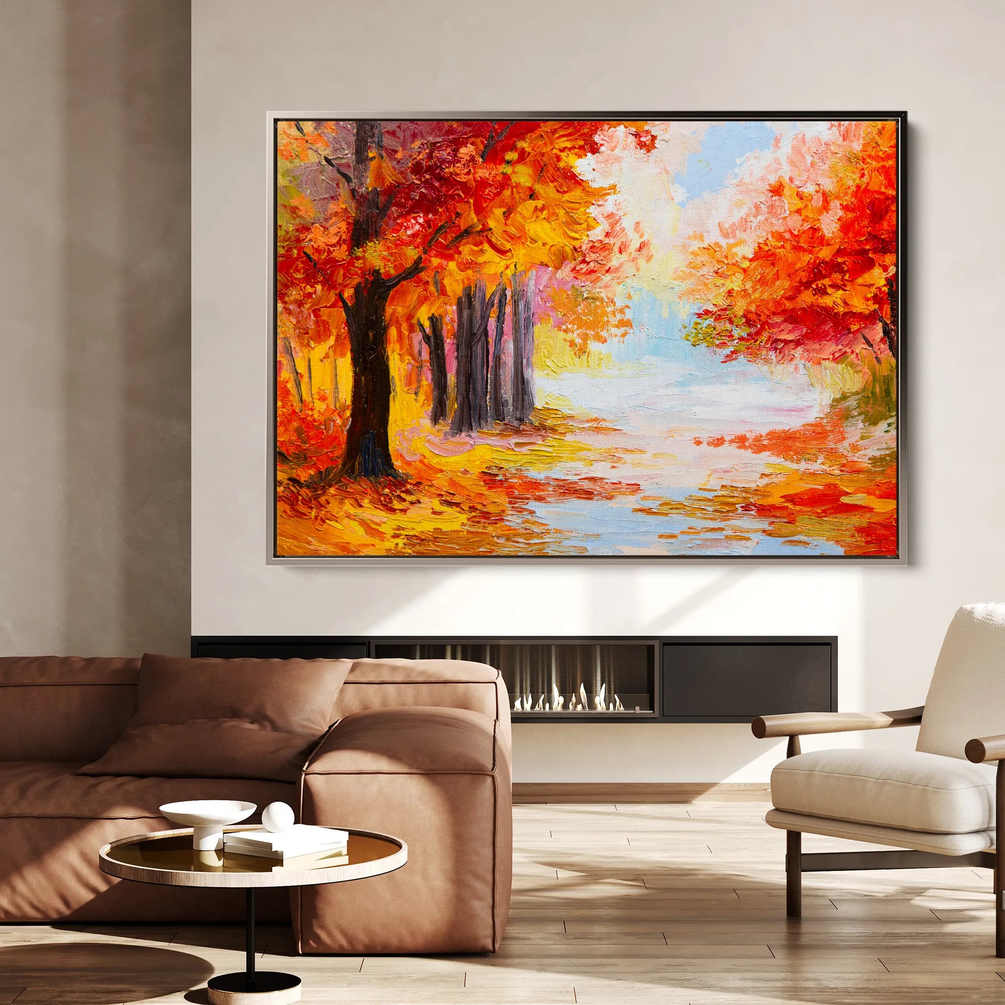 Landscape 125 Canvas Art 60 x 40 cm / Black