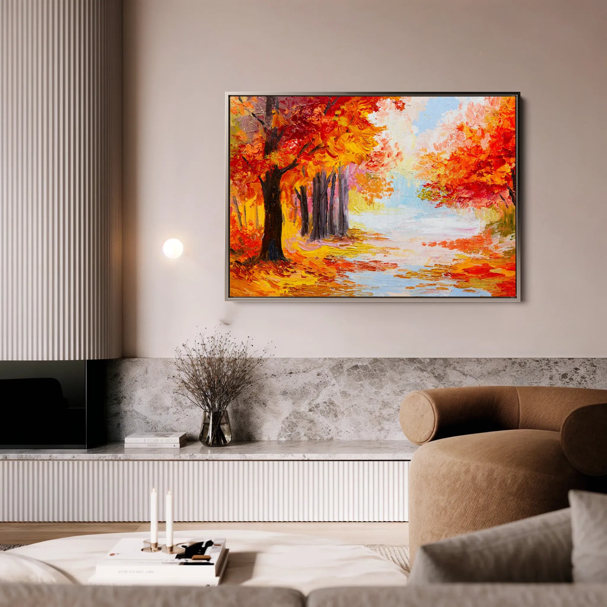 Landscape 125 Canvas Art 60 x 40 cm / Black