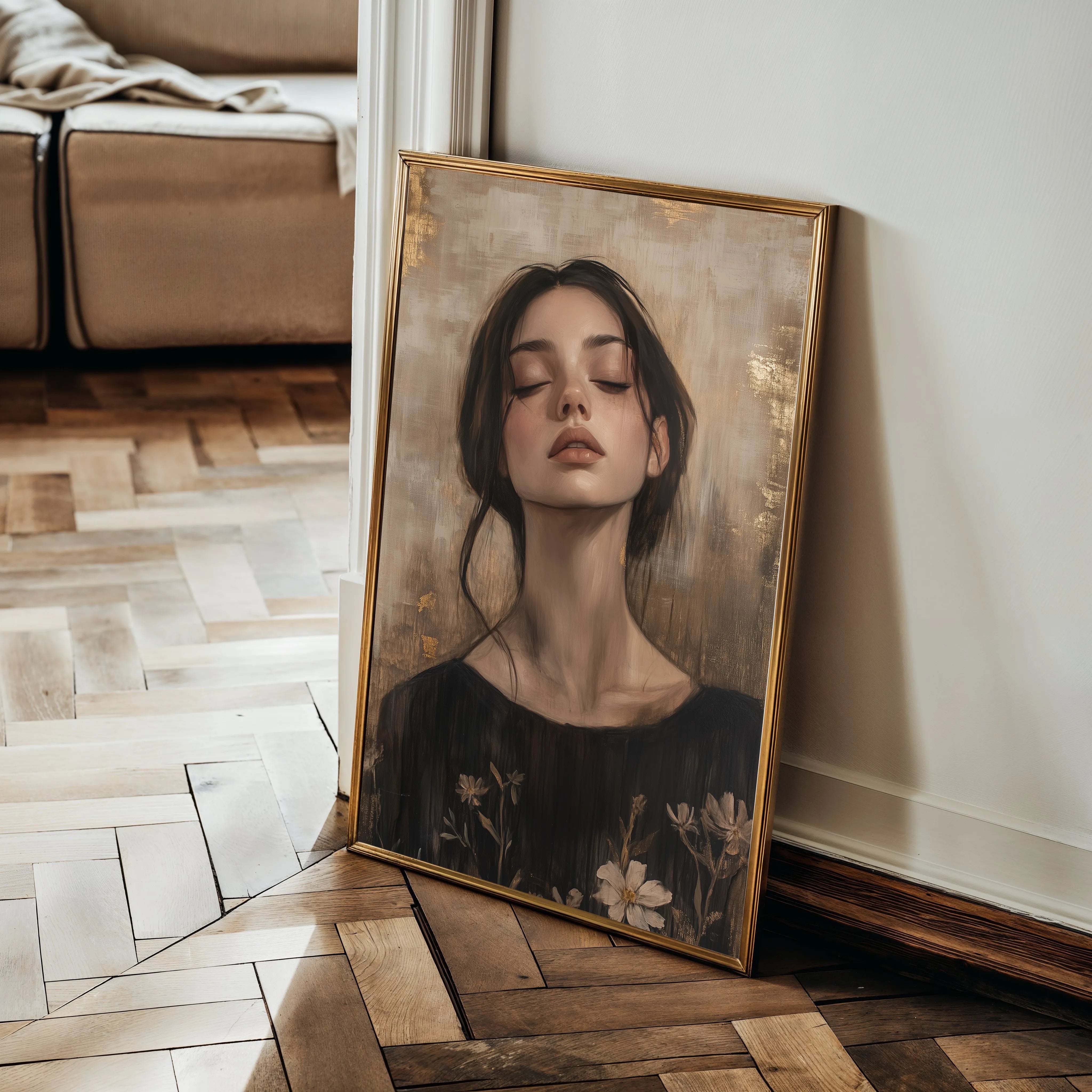 Portrait 125 Canvas Art 60 x 40 cm / Black