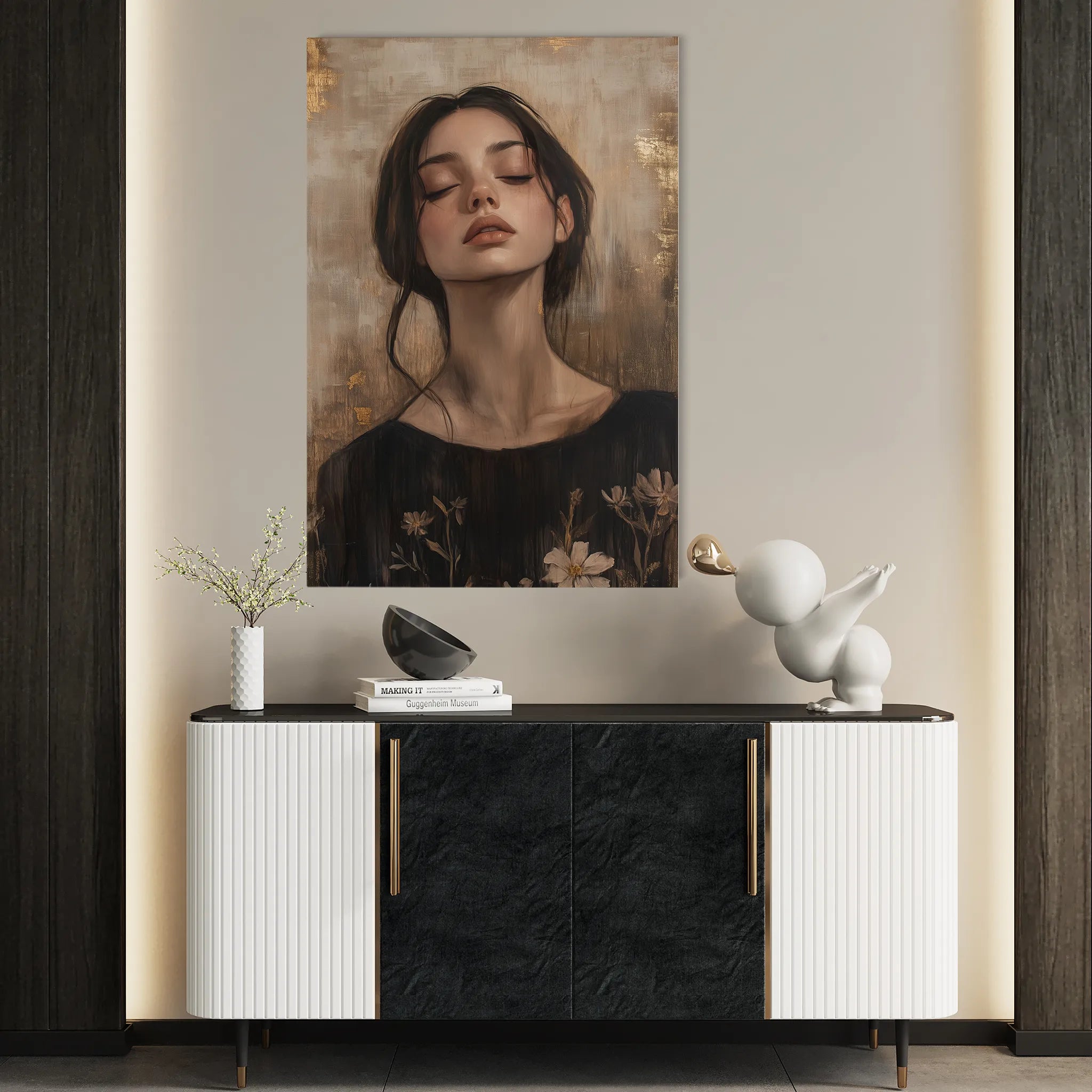 Portrait 125 Canvas Art 60 x 40 cm / Black