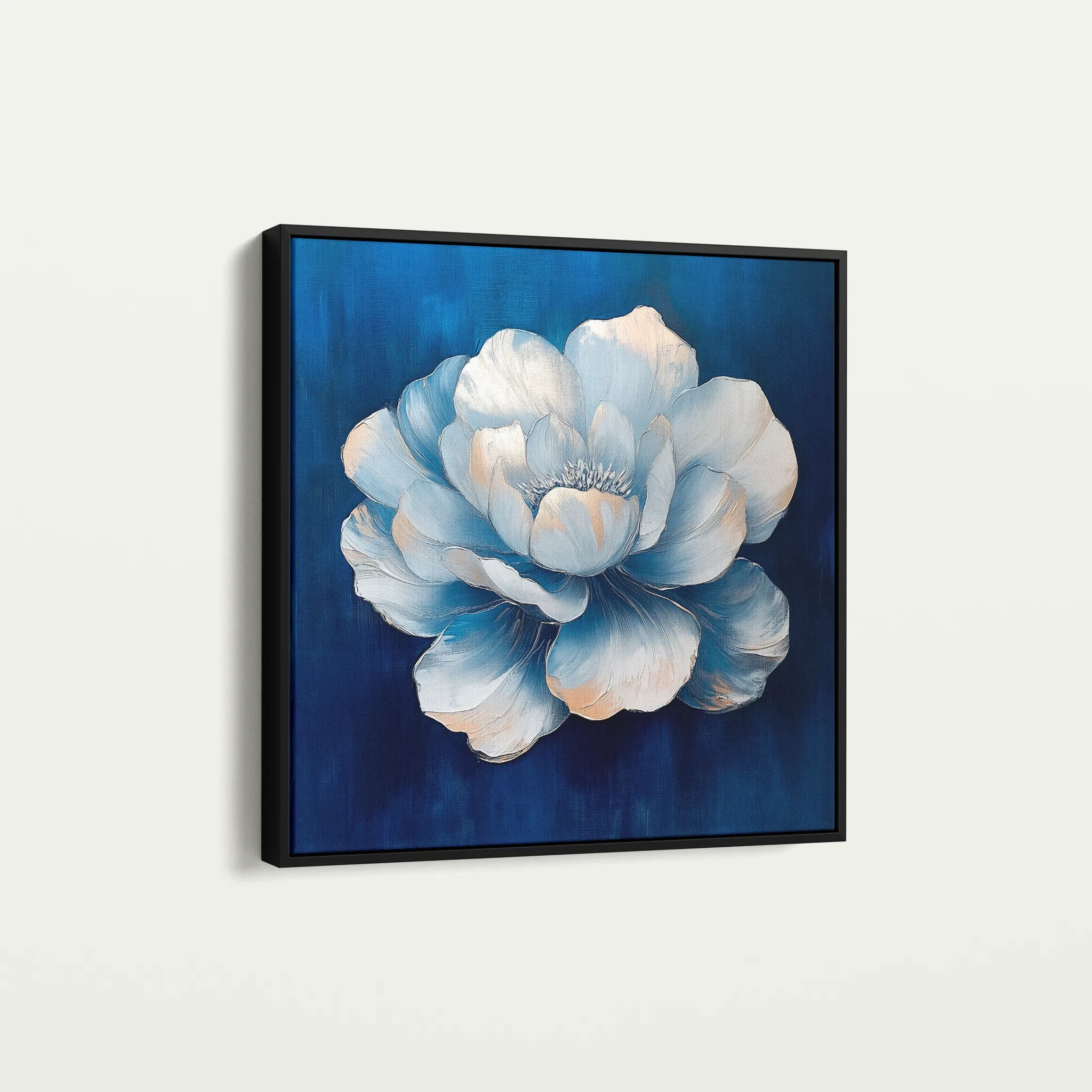 Floral 1259 Canvas Art 60 x 60 cm / Black