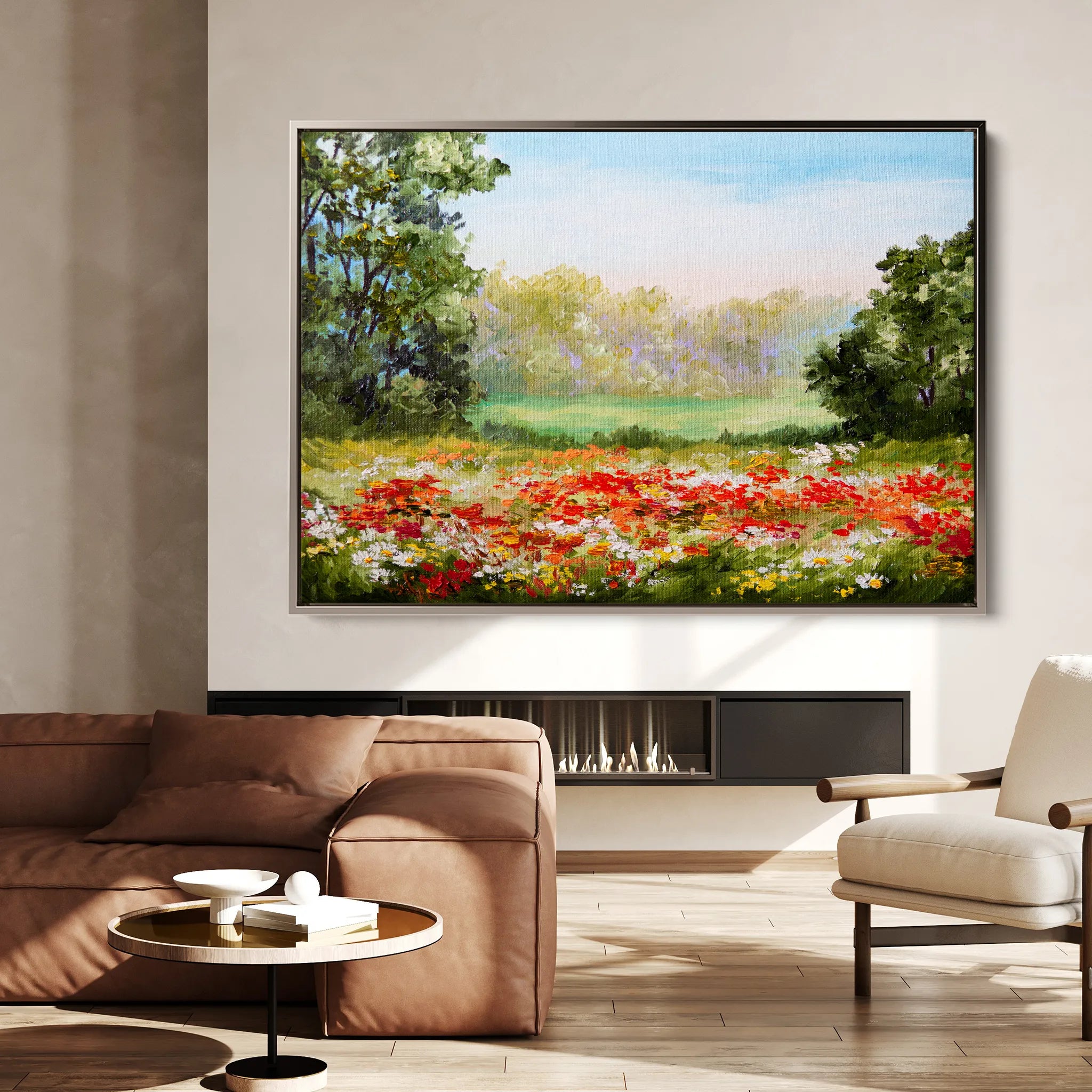 Landscape 126 Canvas Art 60 x 40 cm / Black