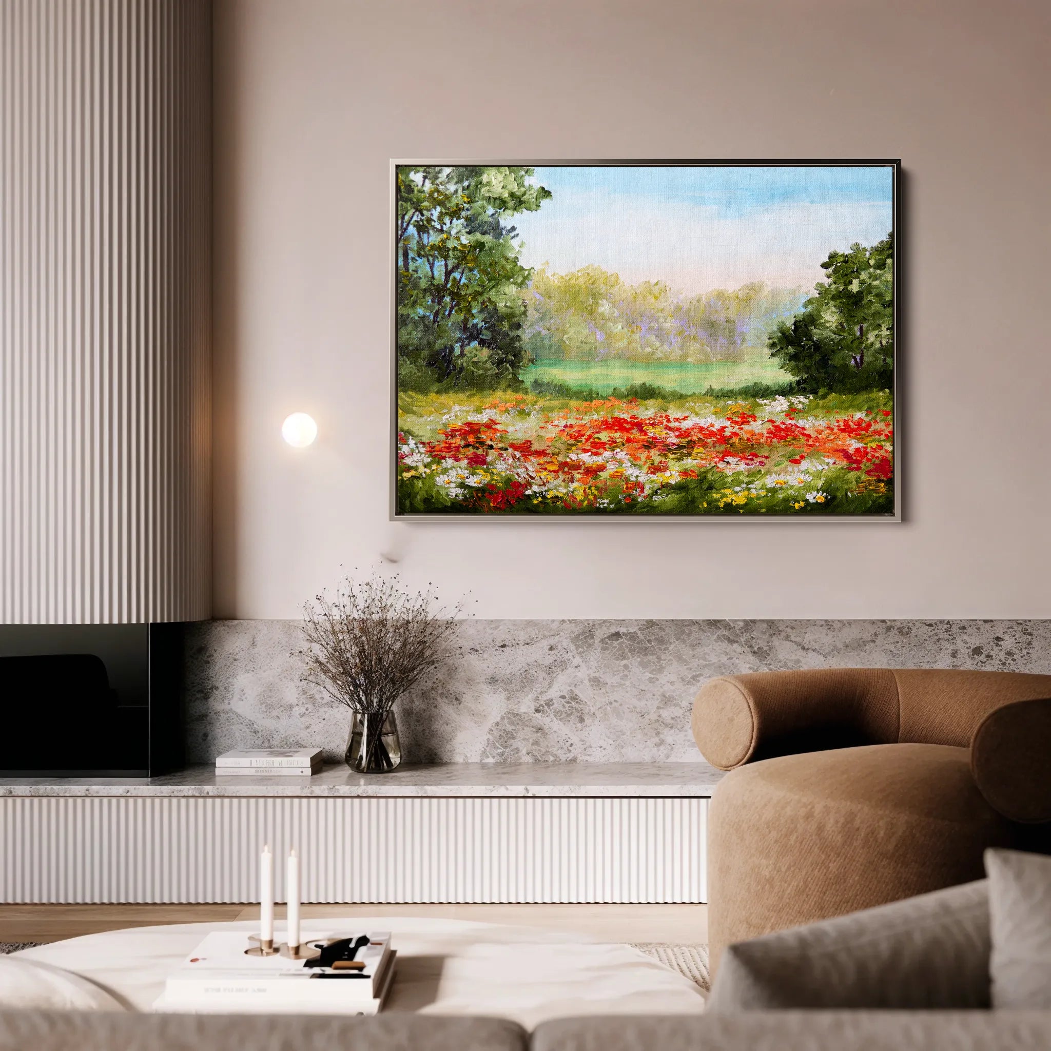 Landscape 126 Canvas Art 60 x 40 cm / Black