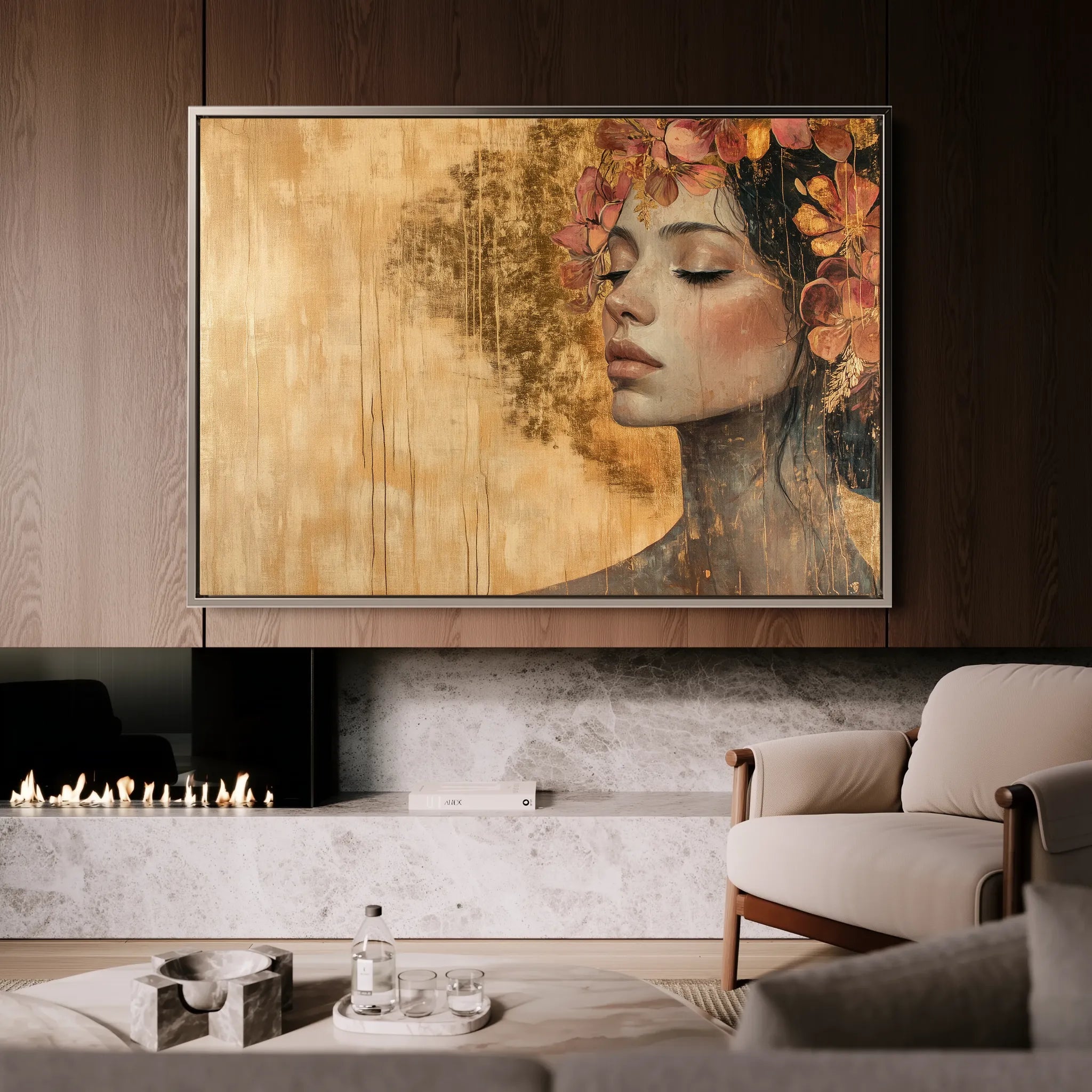 Portrait 126 Canvas Art 60 x 40 cm / Black
