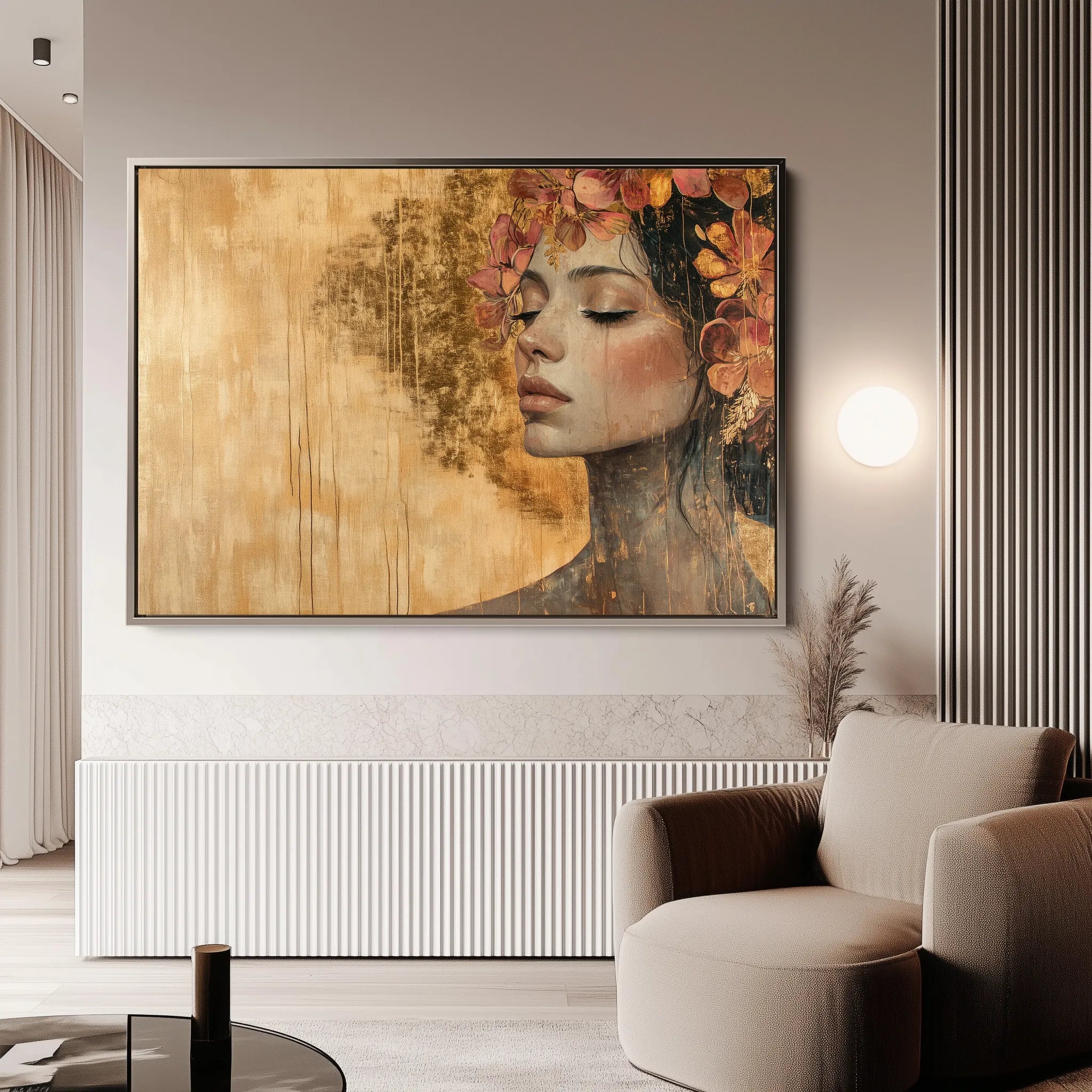 Portrait 126 Canvas Art 60 x 40 cm / Black