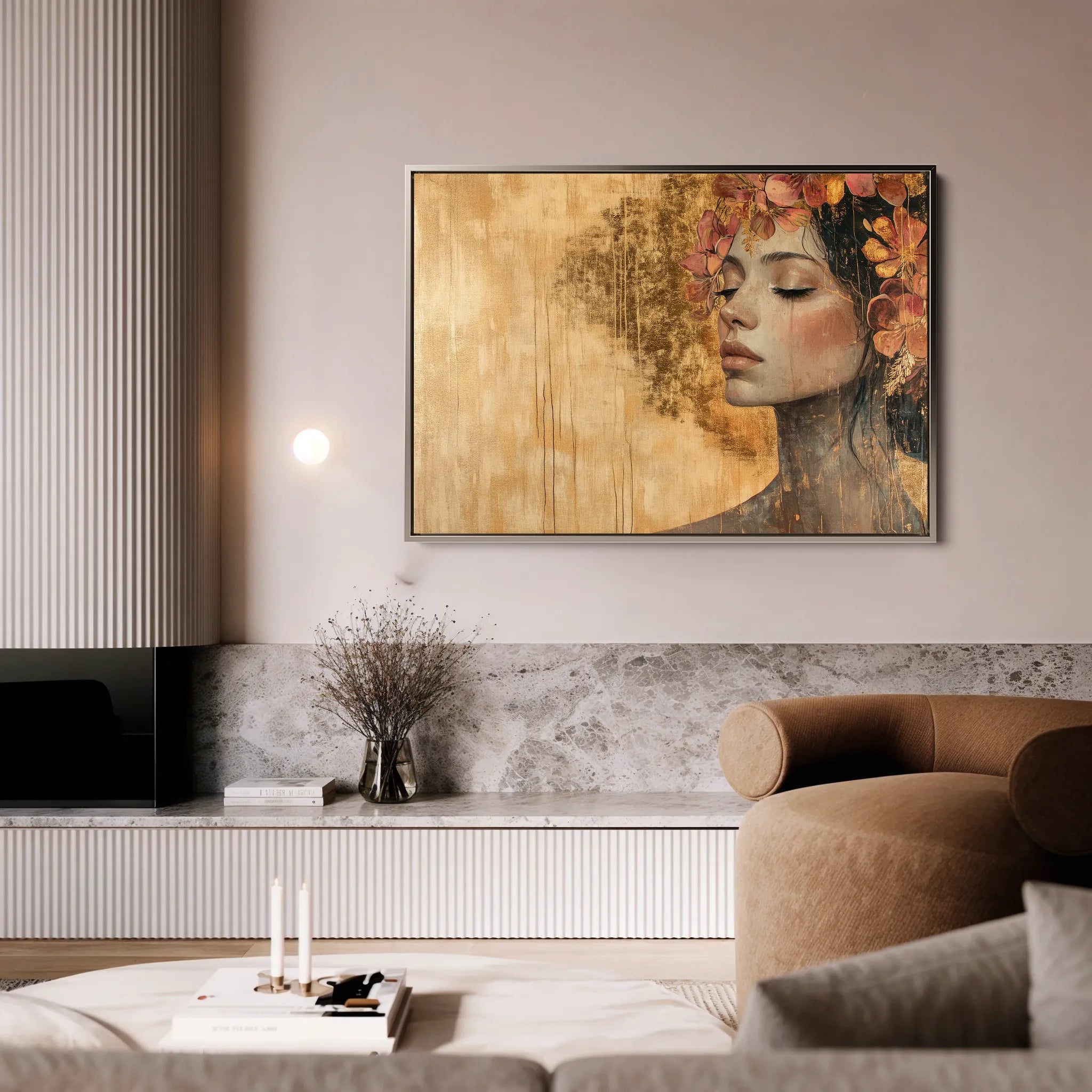 Portrait 126 Canvas Art 60 x 40 cm / Black
