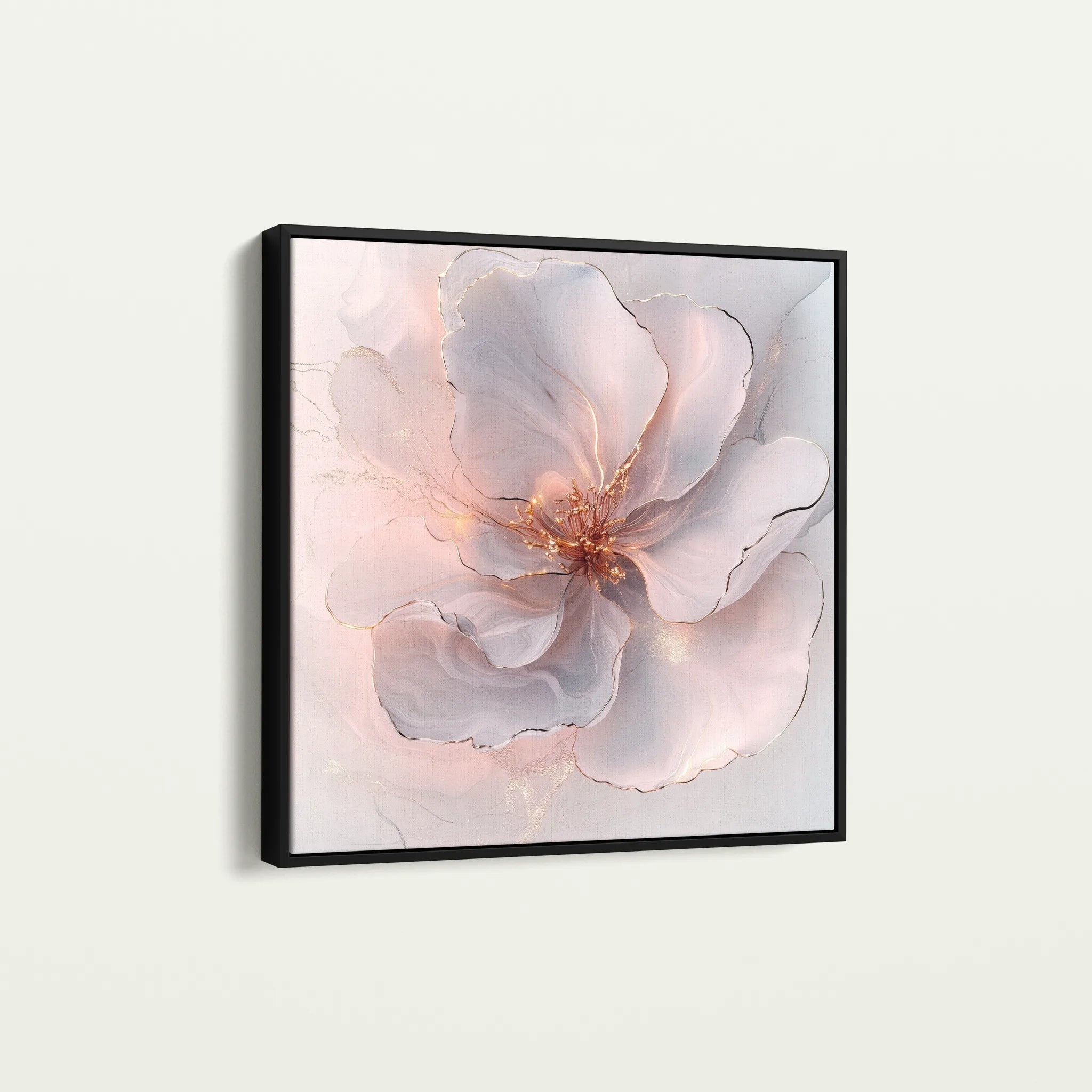 Floral 1264 Canvas Art 60 x 60 cm / Black