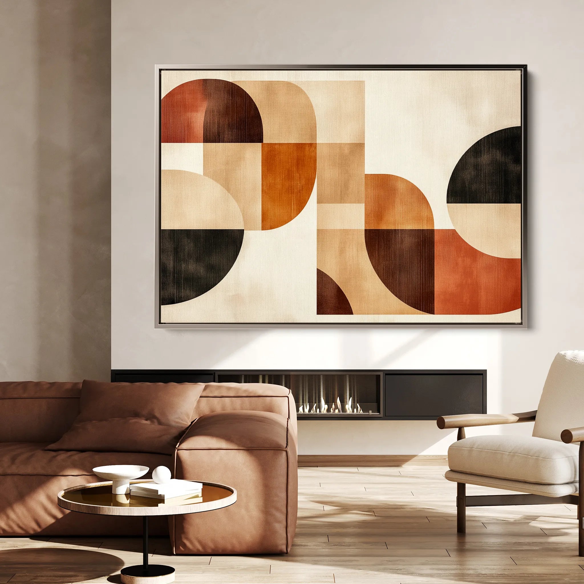 Boho 127 Canvas Art 60 x 40 cm / Black