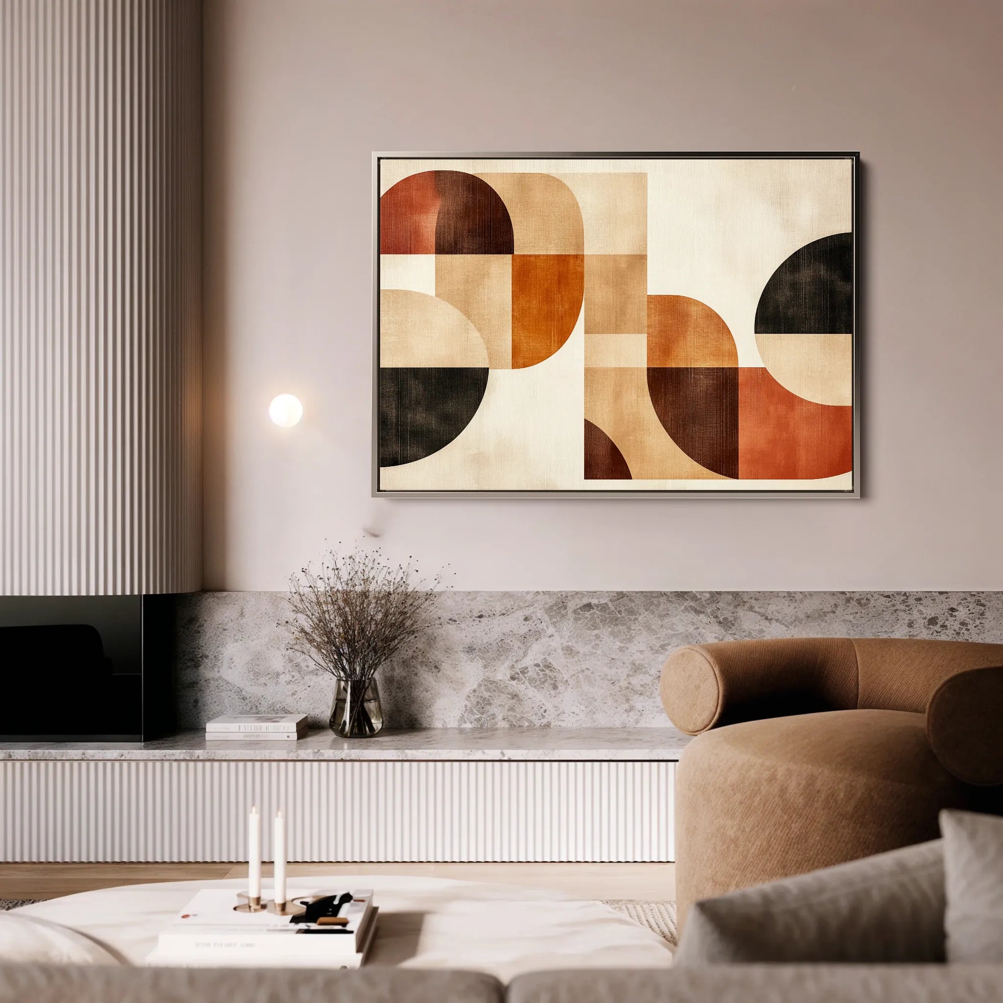 Boho 127 Canvas Art 60 x 40 cm / Black