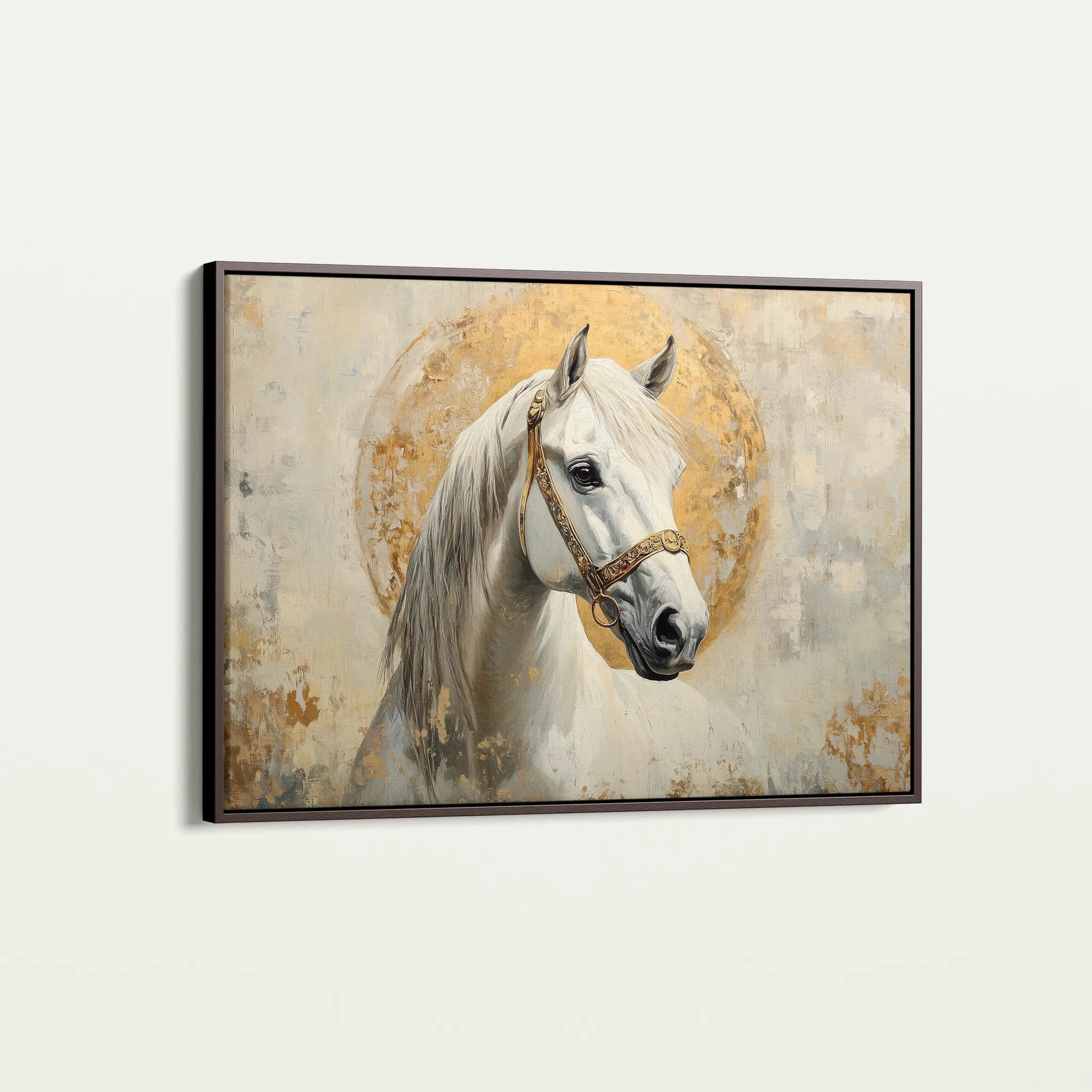 Horses 127 Canvas Art 60 x 40 cm / Black
