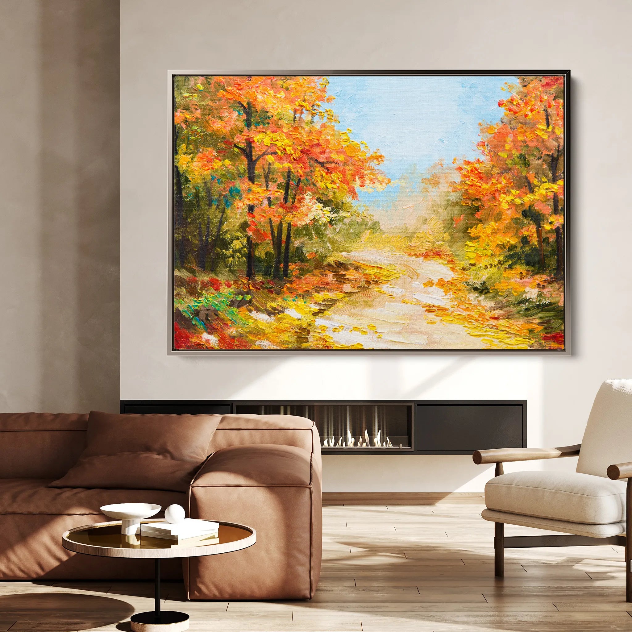 Landscape 127 Canvas Art 60 x 40 cm / Black