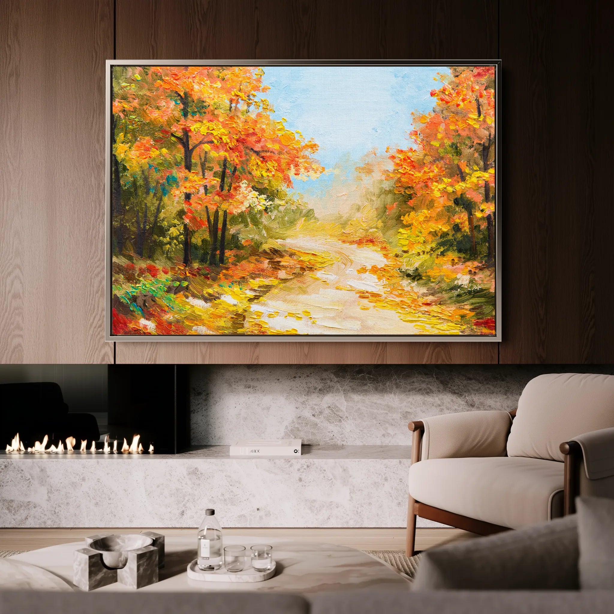 Landscape 127 Canvas Art 60 x 40 cm / Black