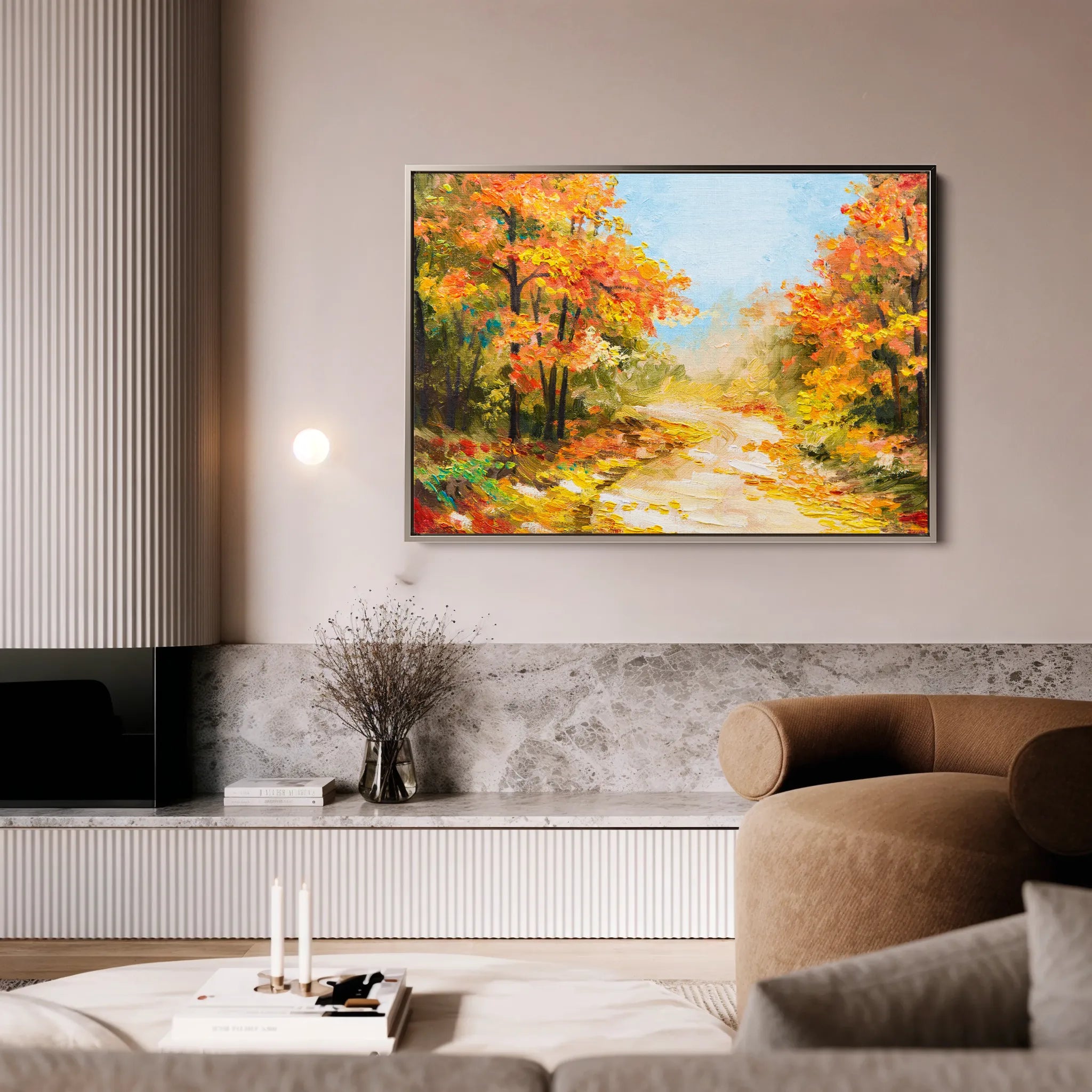 Landscape 127 Canvas Art 60 x 40 cm / Black