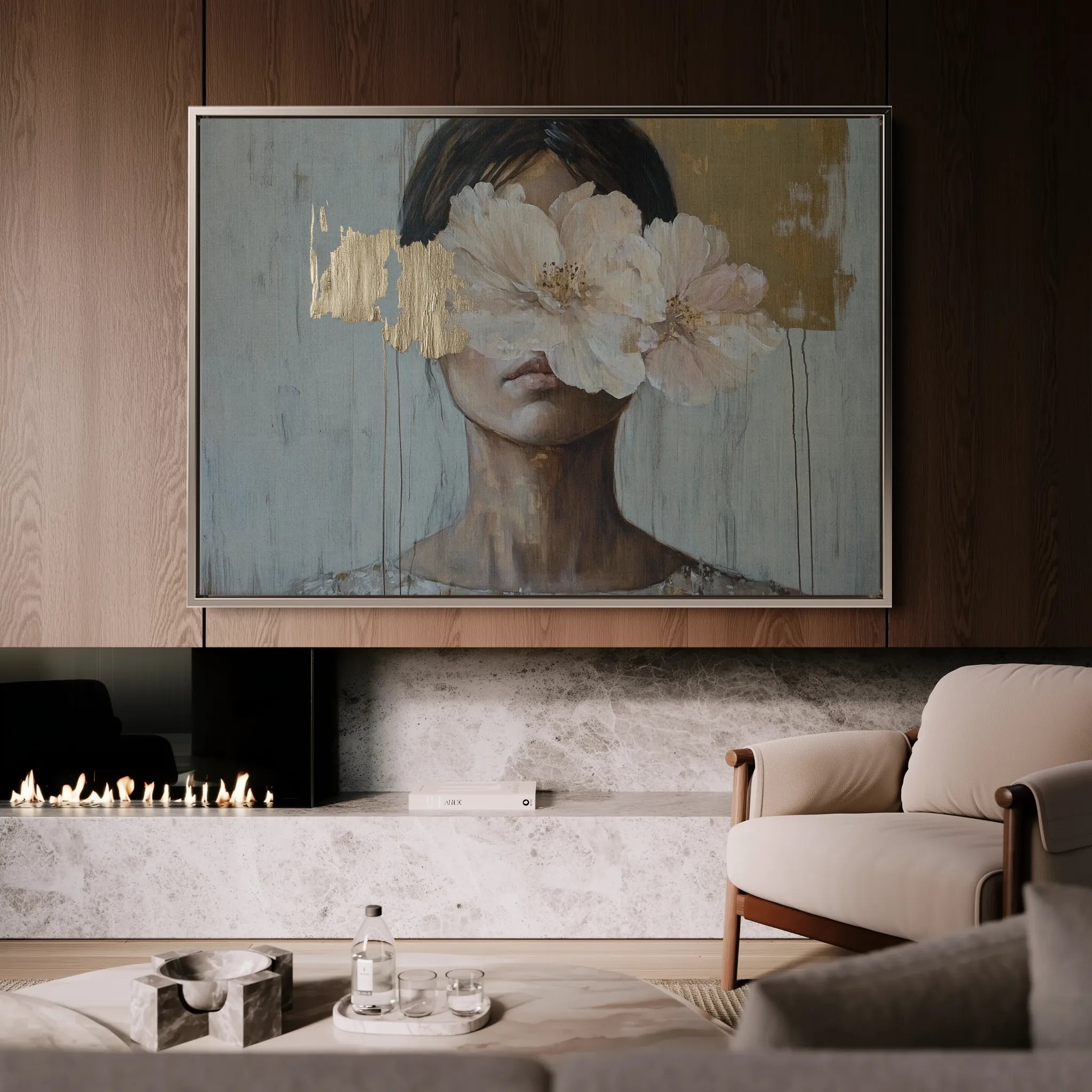 Portrait 127 Canvas Art 60 x 40 cm / Black