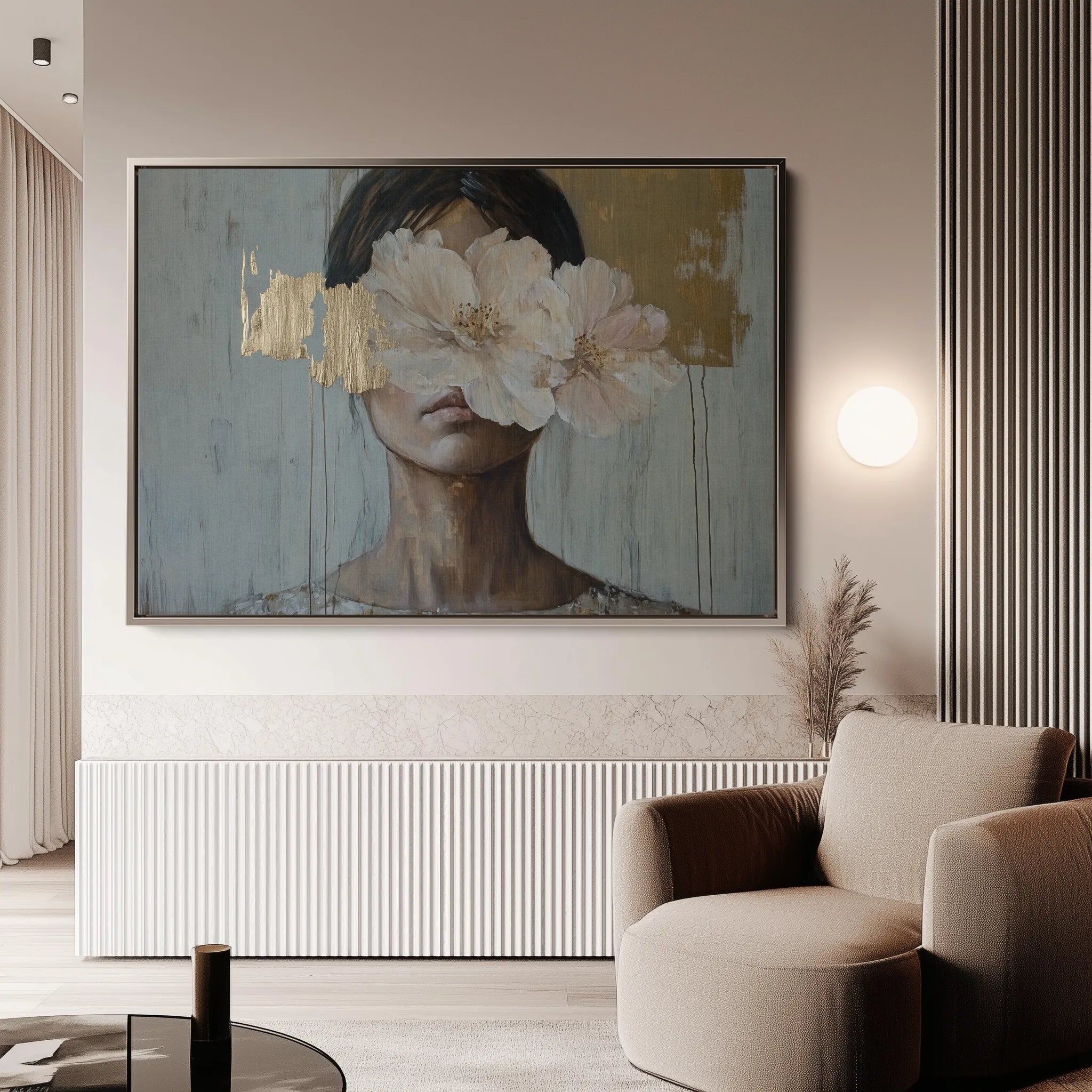 Portrait 127 Canvas Art 60 x 40 cm / Black