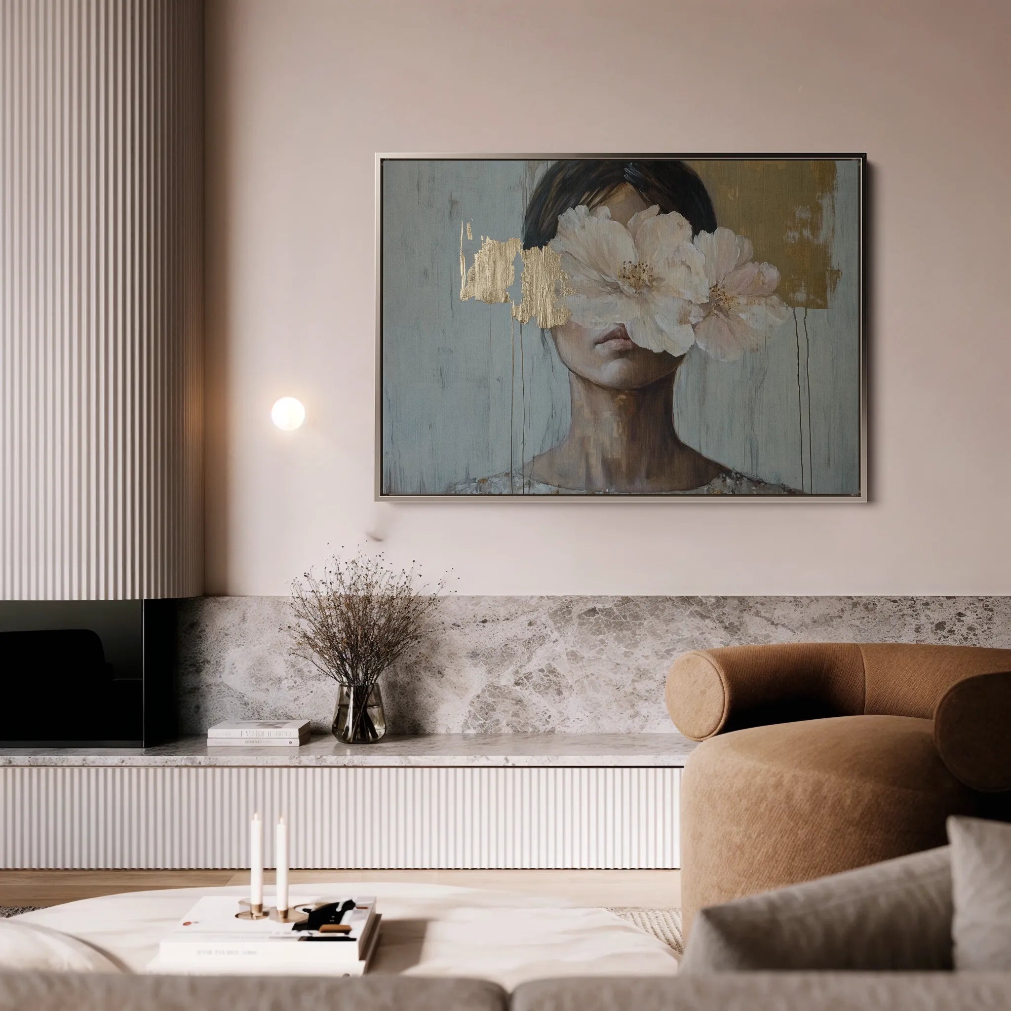 Portrait 127 Canvas Art 60 x 40 cm / Black