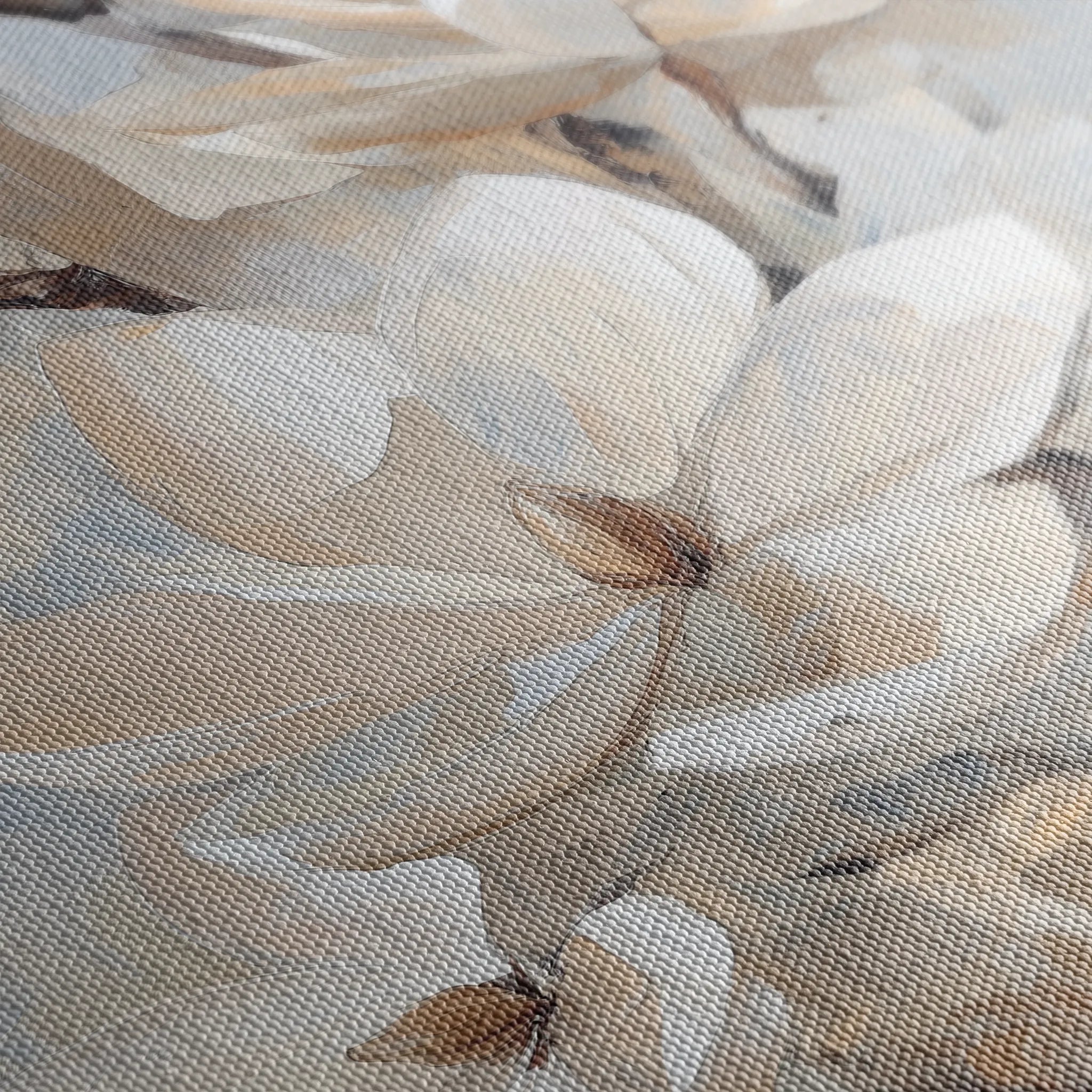 Floral 1270 Canvas Art 60 x 60 cm / Black