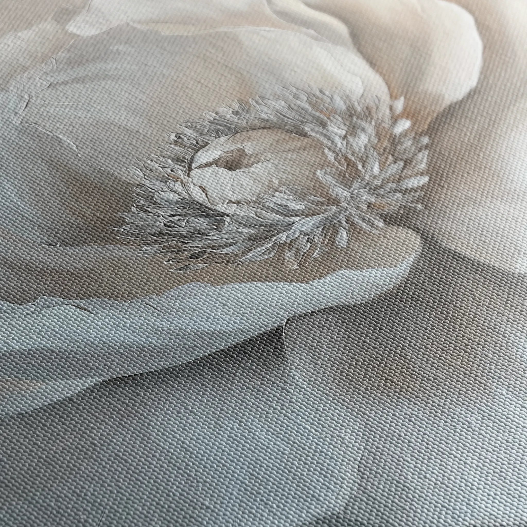 Floral 1271 Canvas Art 60 x 60 cm / Black