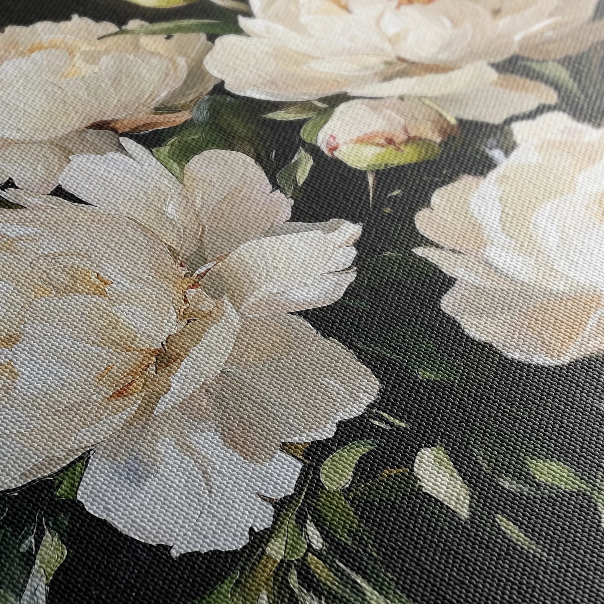 Floral 1273 Canvas Art 60 x 60 cm / Black