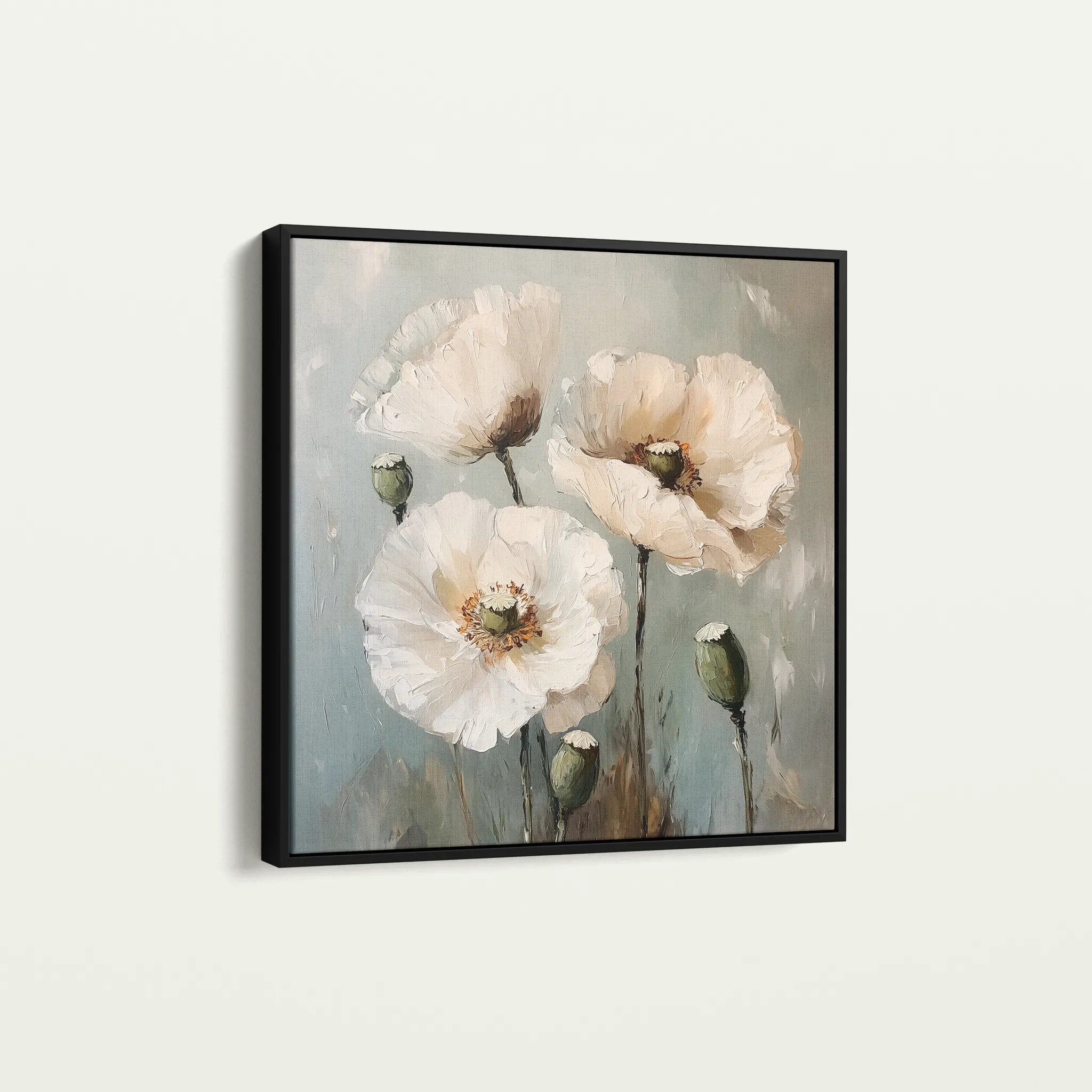 Floral 1275 Canvas Art 60 x 60 cm / Black