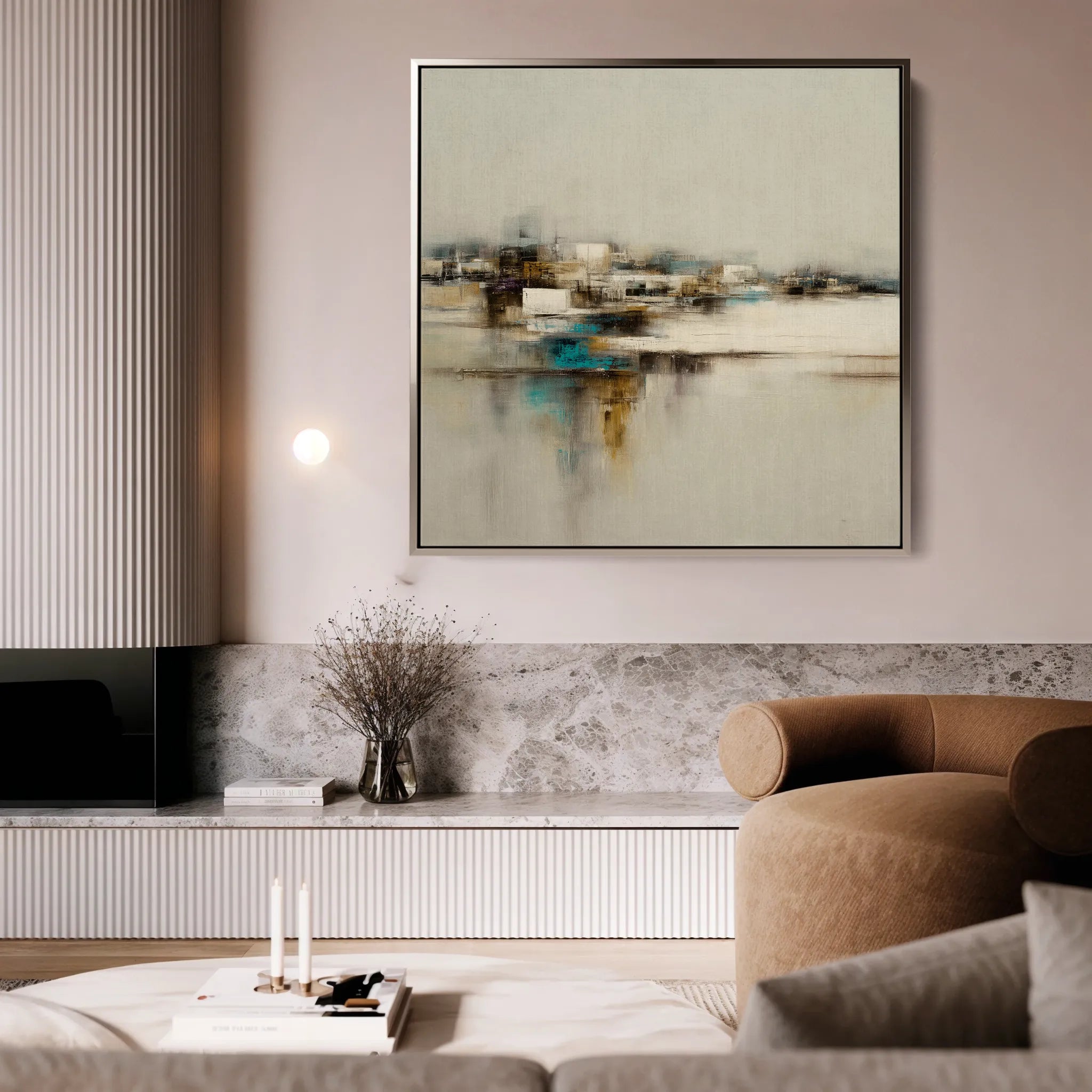 Abstract 1276 Canvas Art 60 x 60 cm / Black