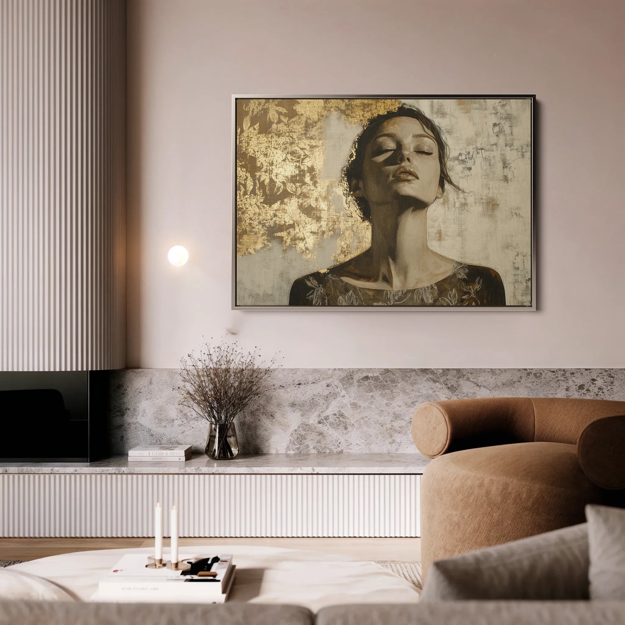 Portrait 128 Canvas Art 60 x 40 cm / Black