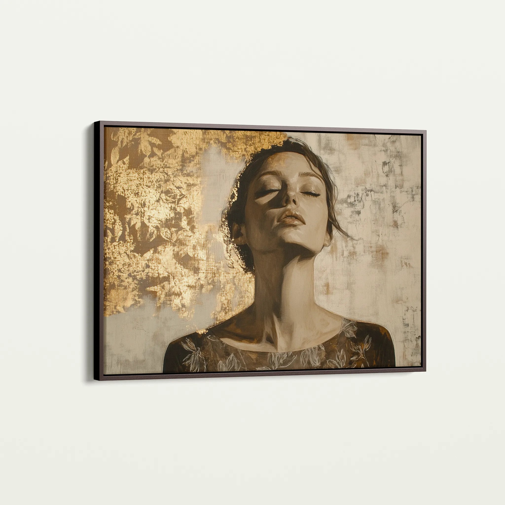 Portrait 128 Canvas Art 60 x 40 cm / Black