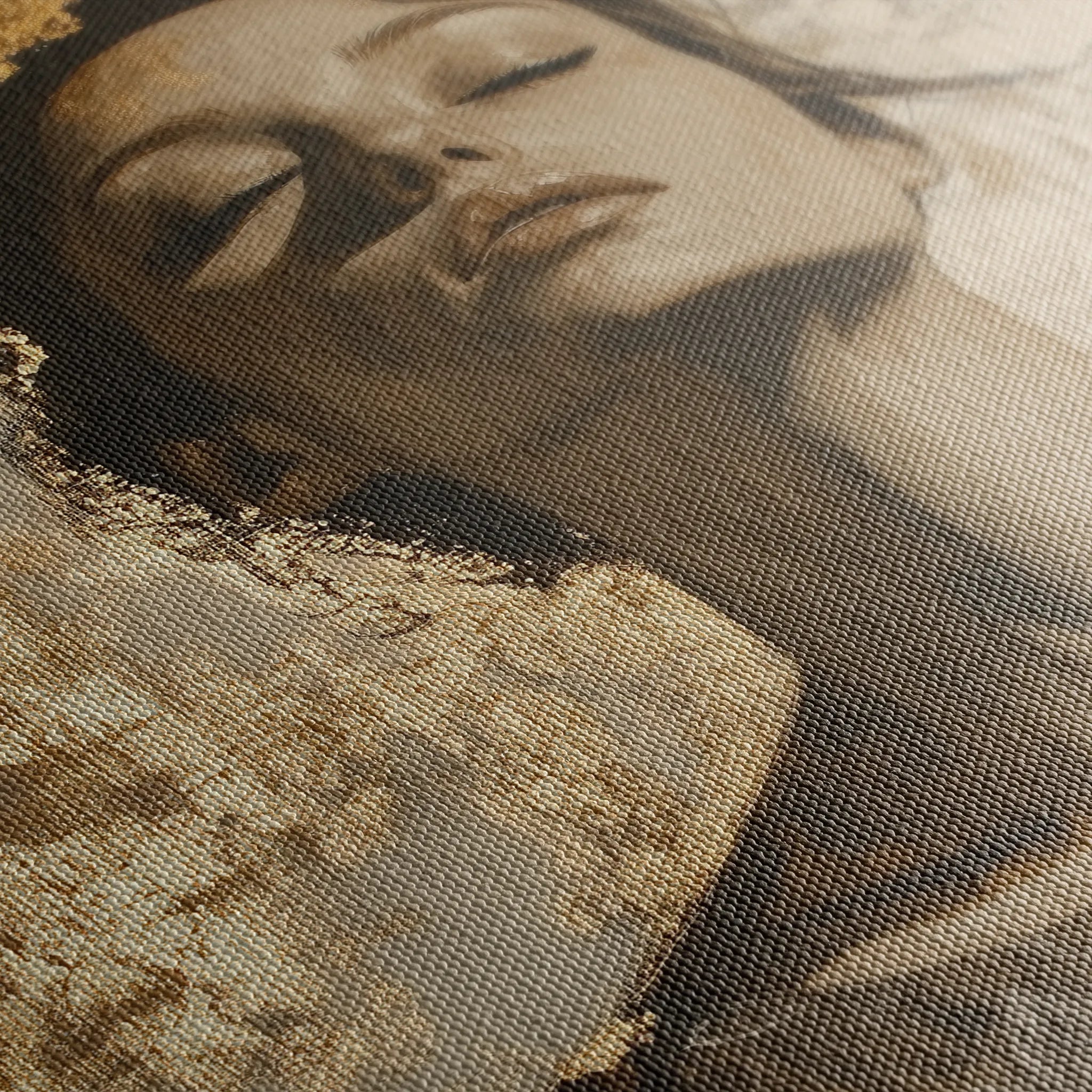 Portrait 128 Canvas Art 60 x 40 cm / Black