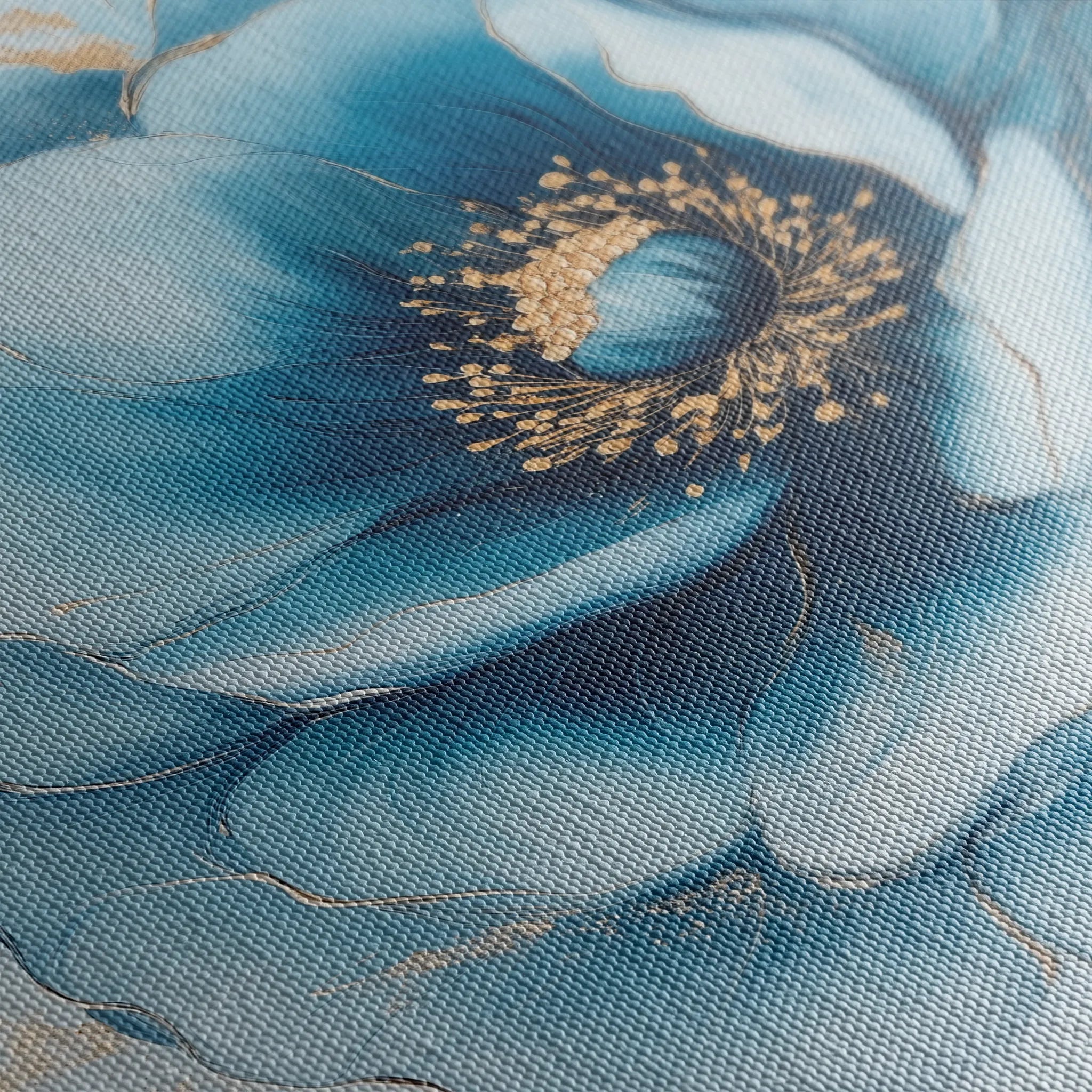 Floral 1281 Canvas Art 60 x 60 cm / Black