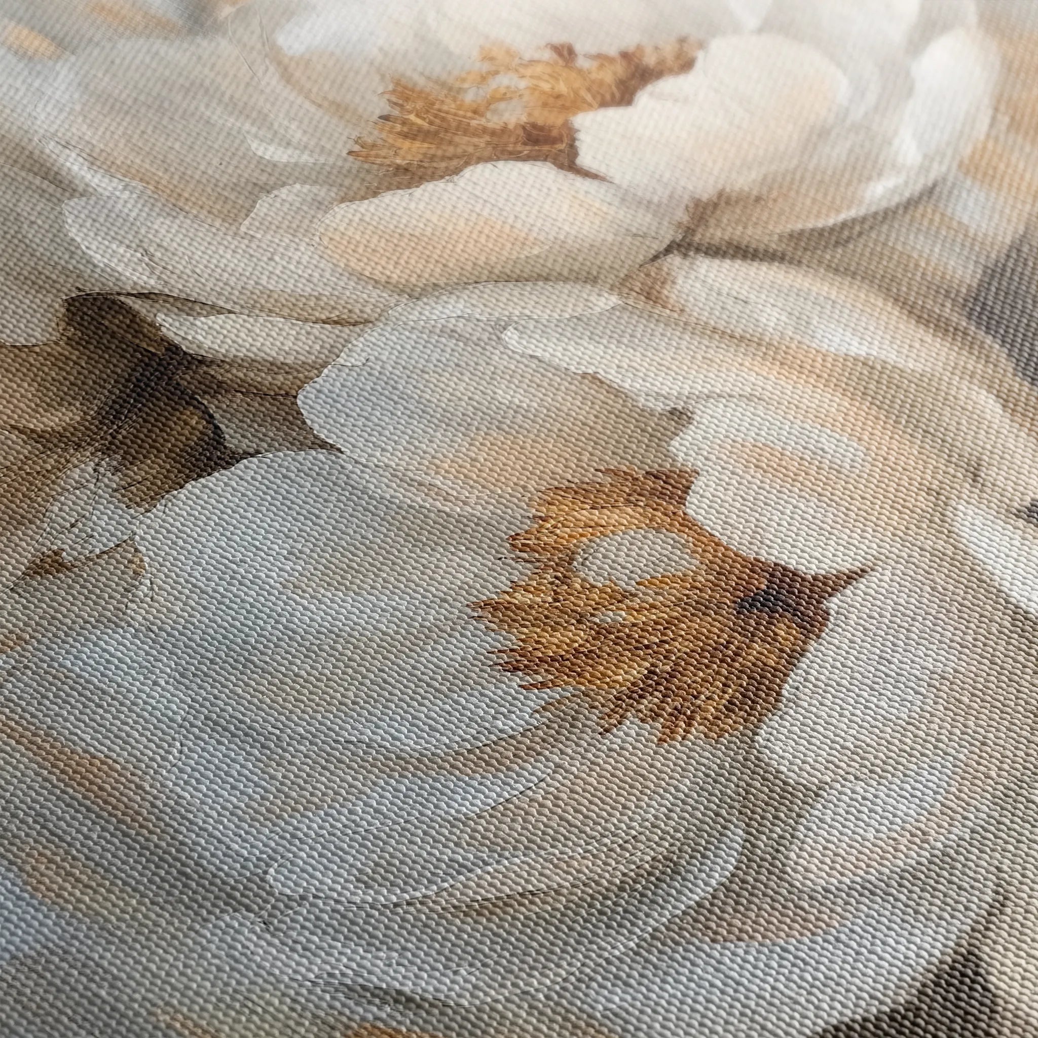 Floral 1283 Canvas Art 60 x 60 cm / Black