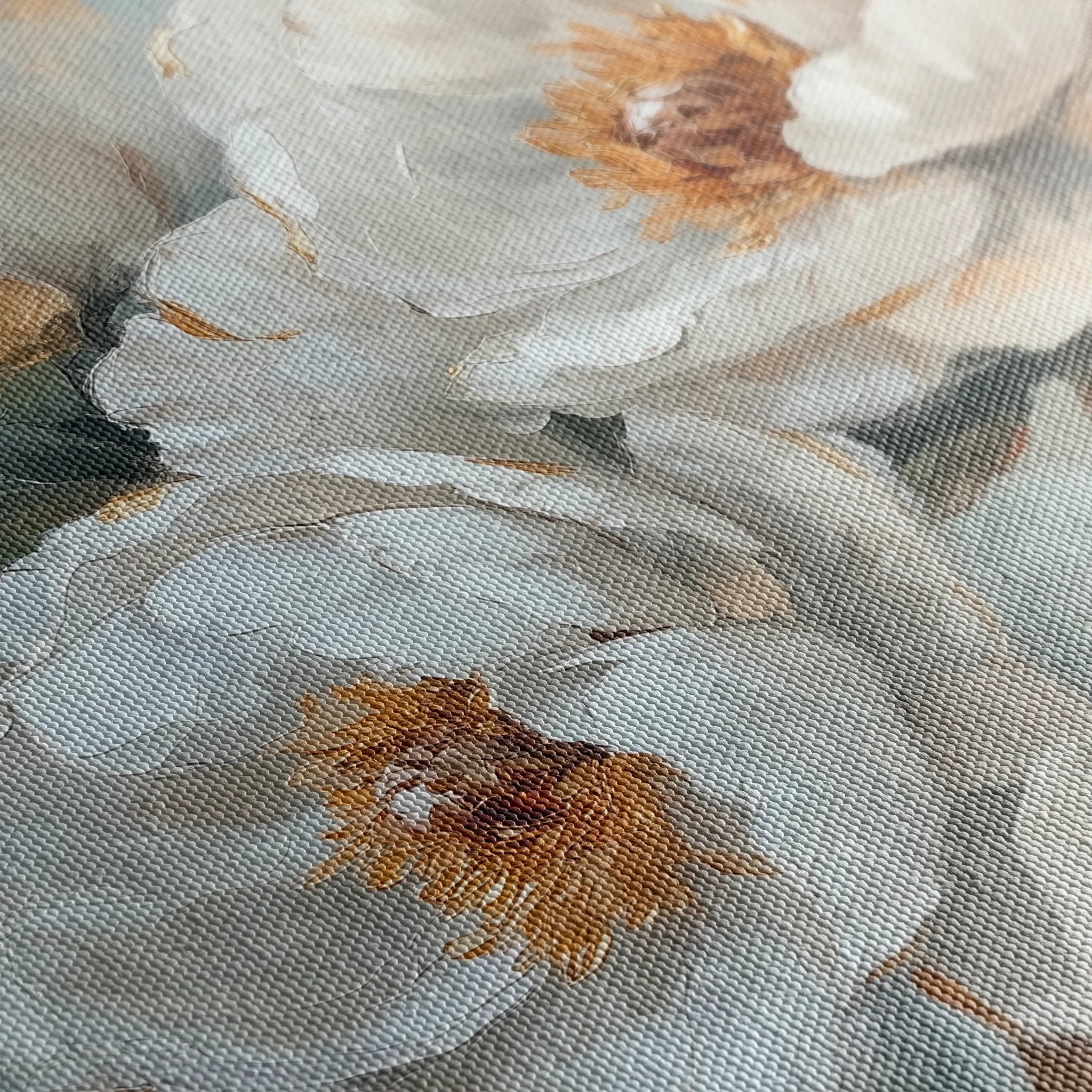 Floral 1284 Canvas Art 60 x 60 cm / Black
