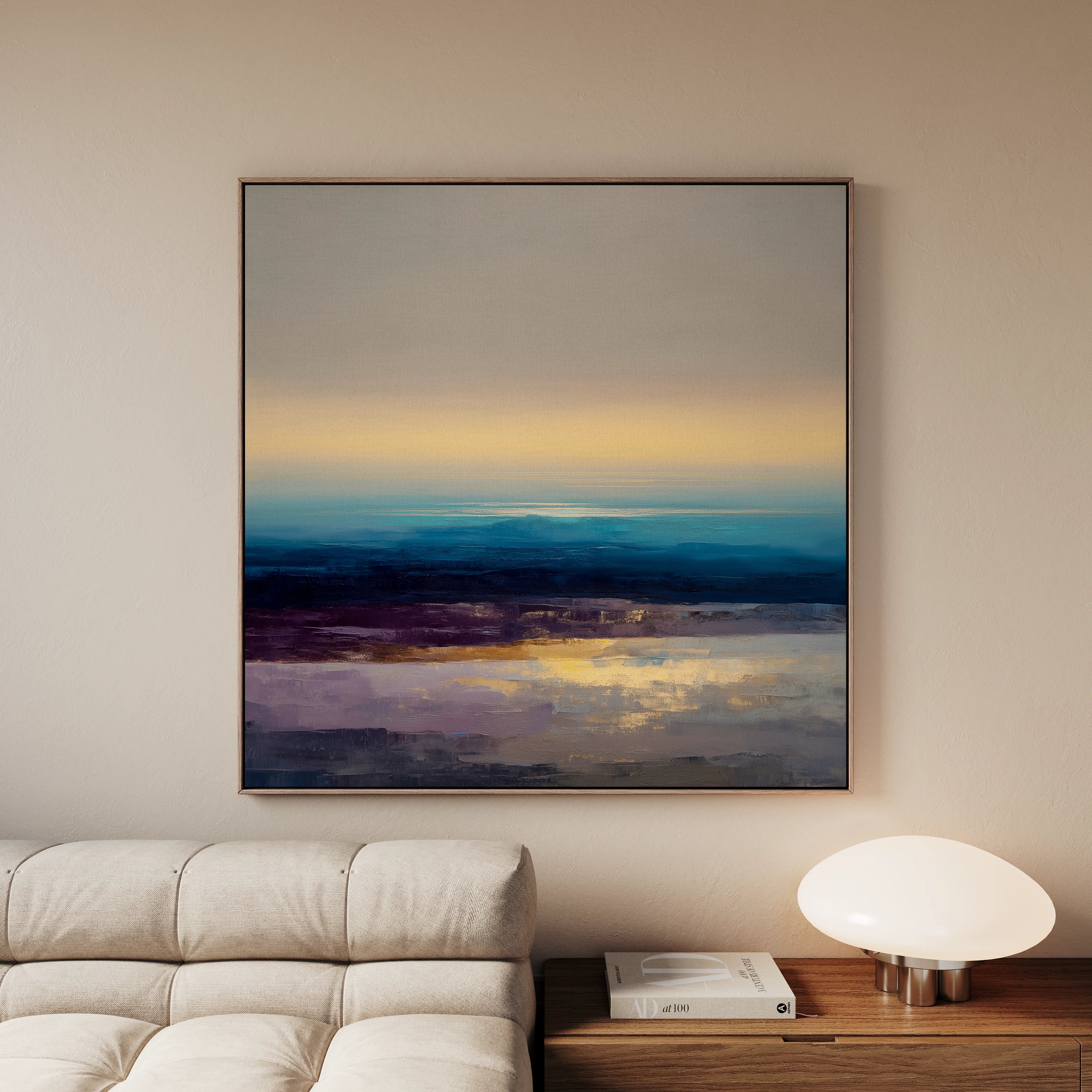 Abstract 1285 Canvas Art 60 x 60 cm / Black