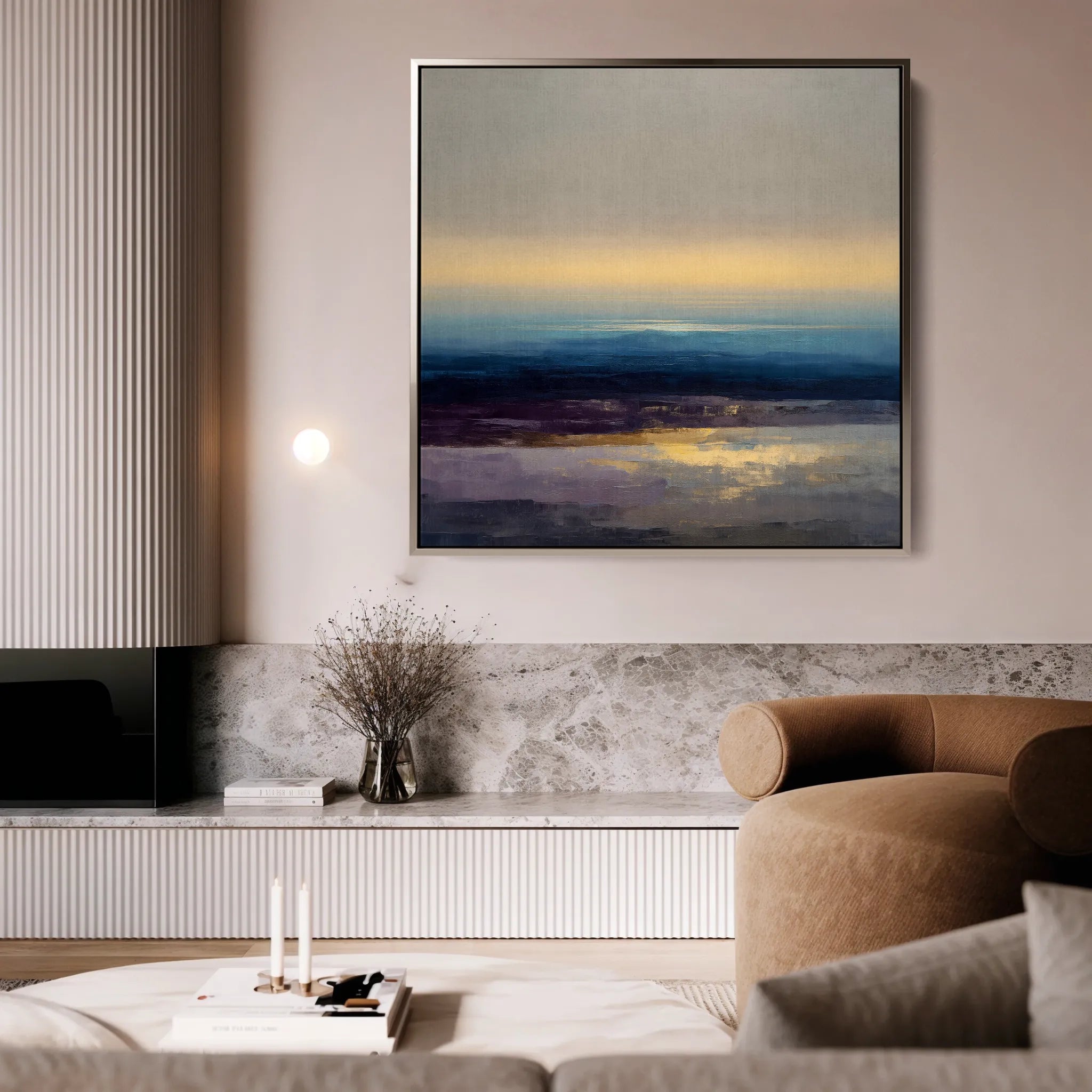 Abstract 1285 Canvas Art 60 x 60 cm / Black