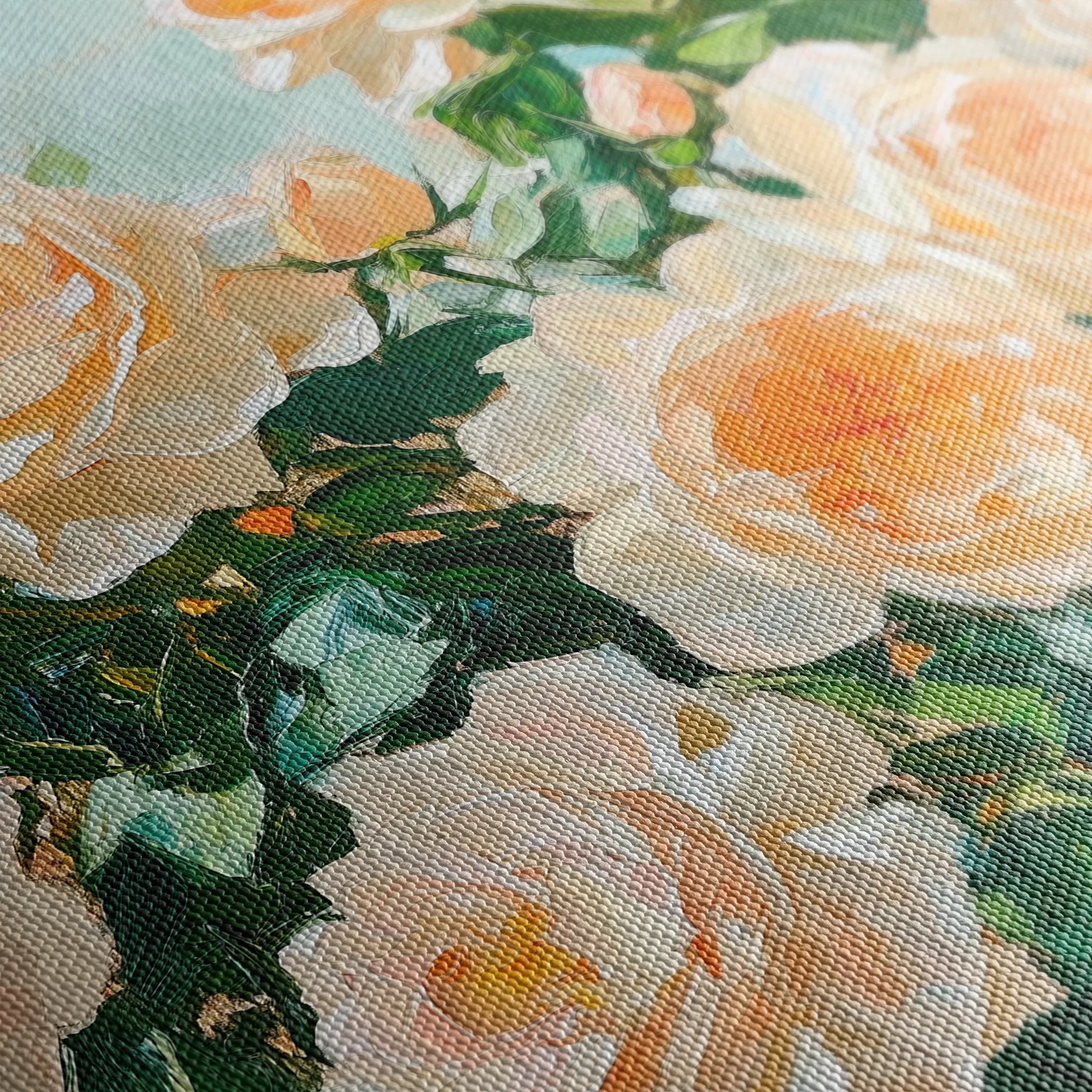 Floral 1288 Canvas Art 60 x 60 cm / Black