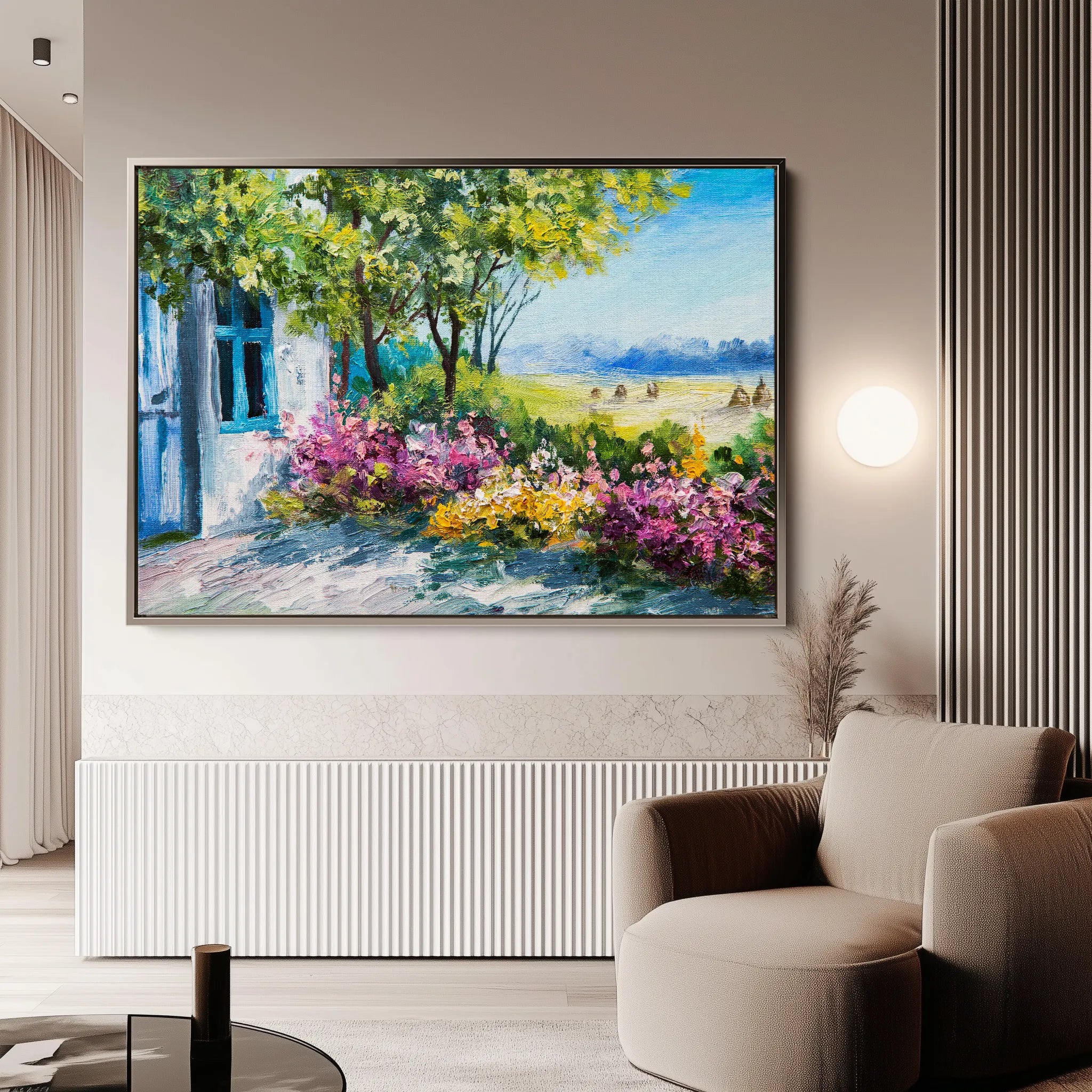 Landscape 129 Canvas Art 60 x 40 cm / Black