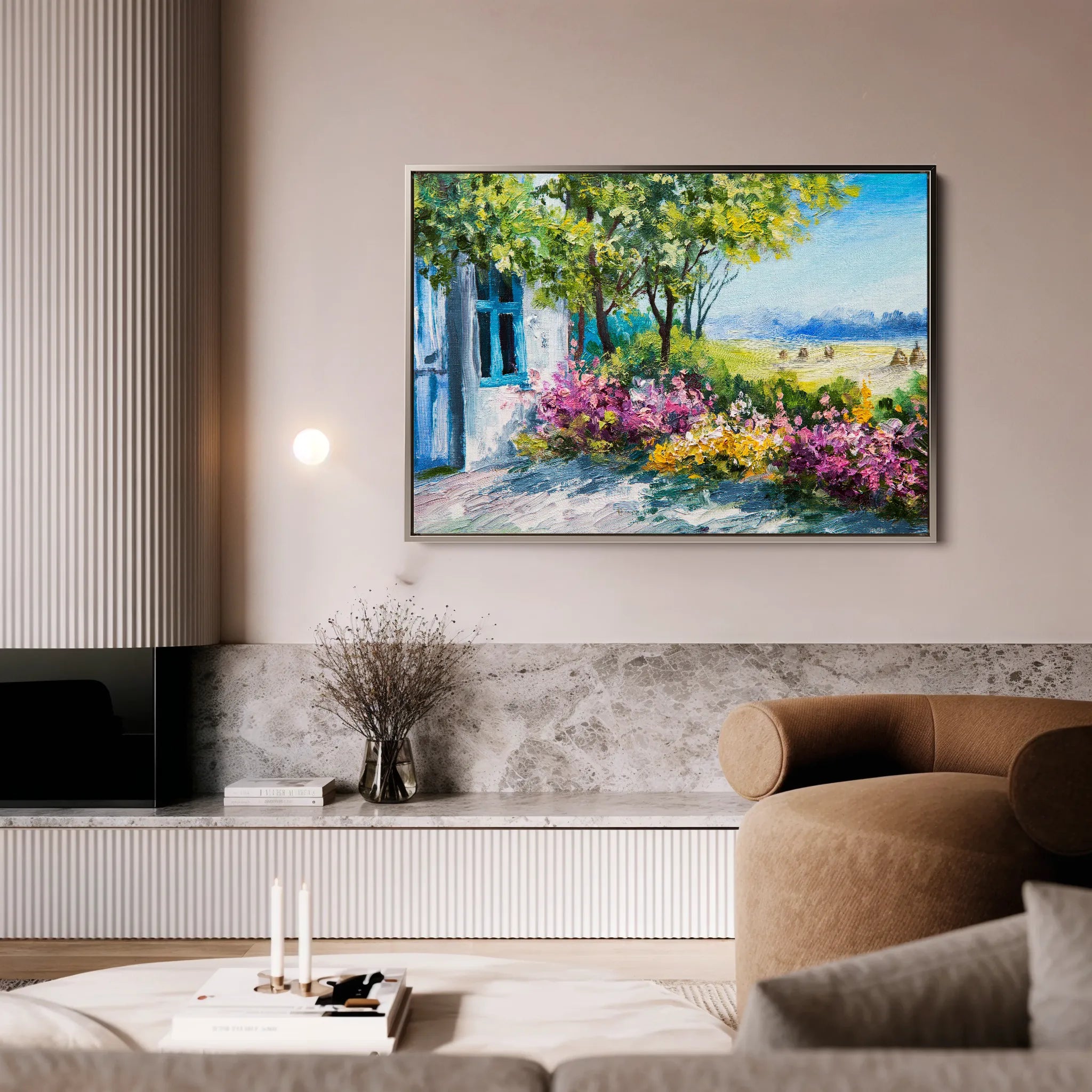 Landscape 129 Canvas Art 60 x 40 cm / Black