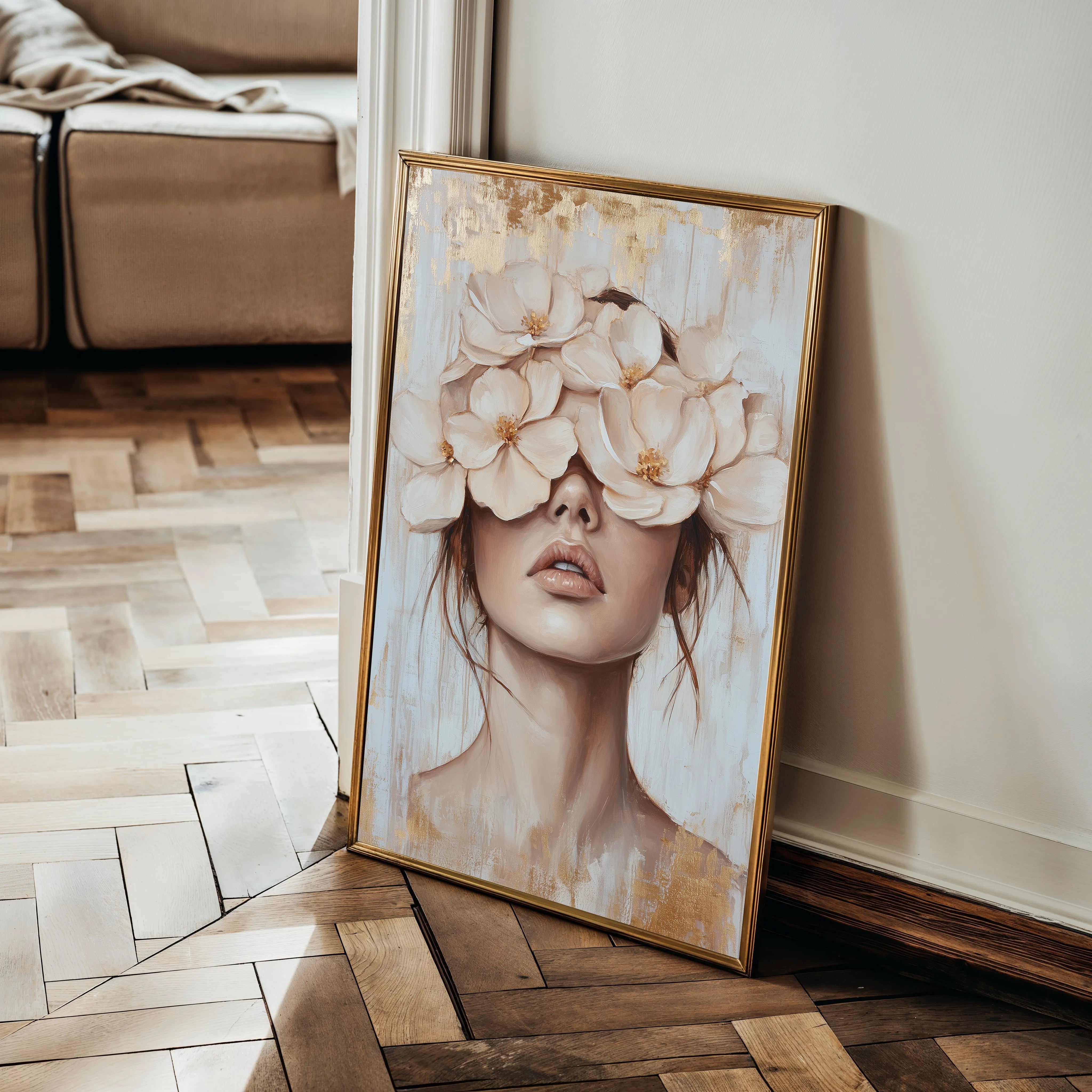 Portrait 129 Canvas Art 60 x 40 cm / Black