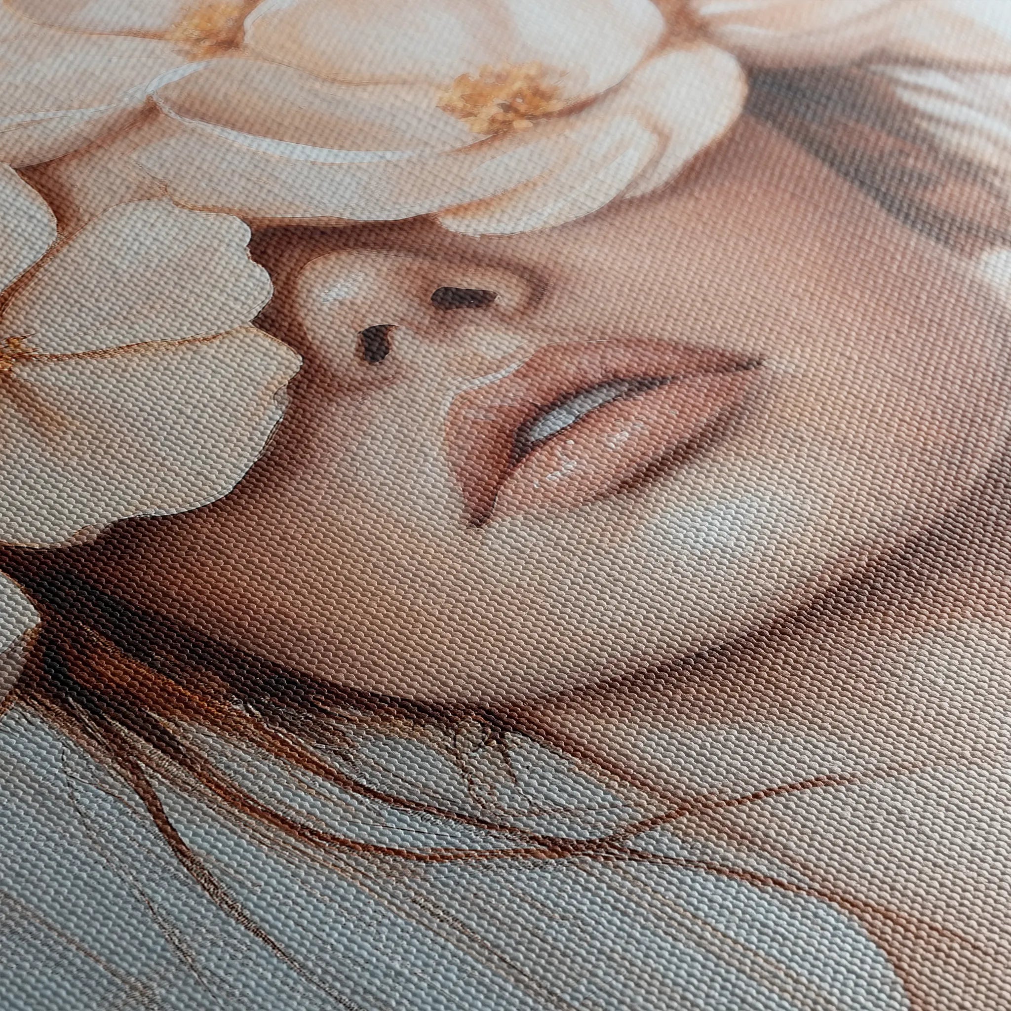 Portrait 129 Canvas Art 60 x 40 cm / Black