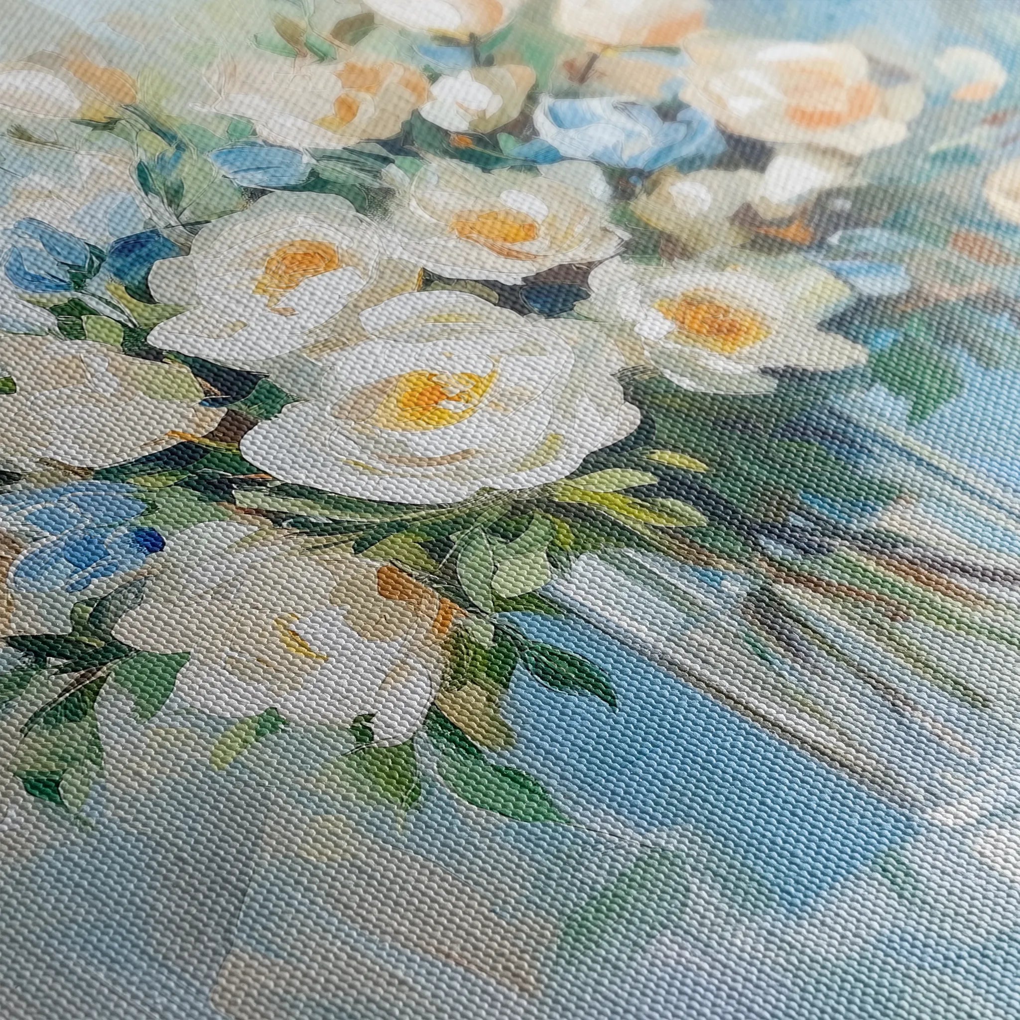 Floral 1299 Canvas Art 60 x 60 cm / Black