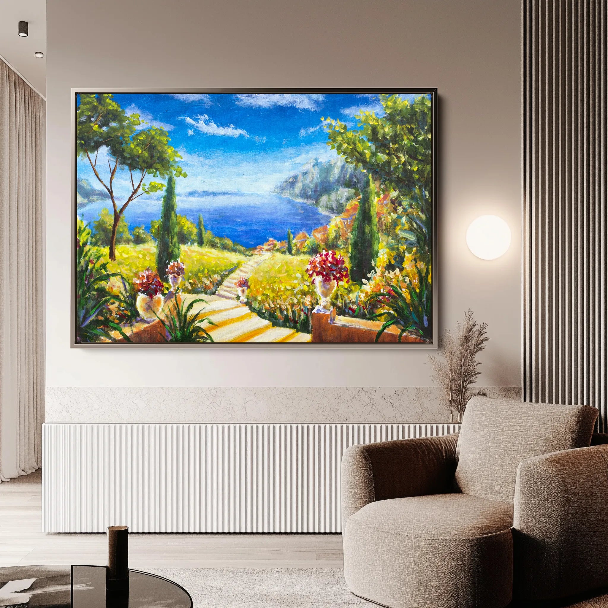 Landscape 130 Canvas Art 60 x 40 cm / Black