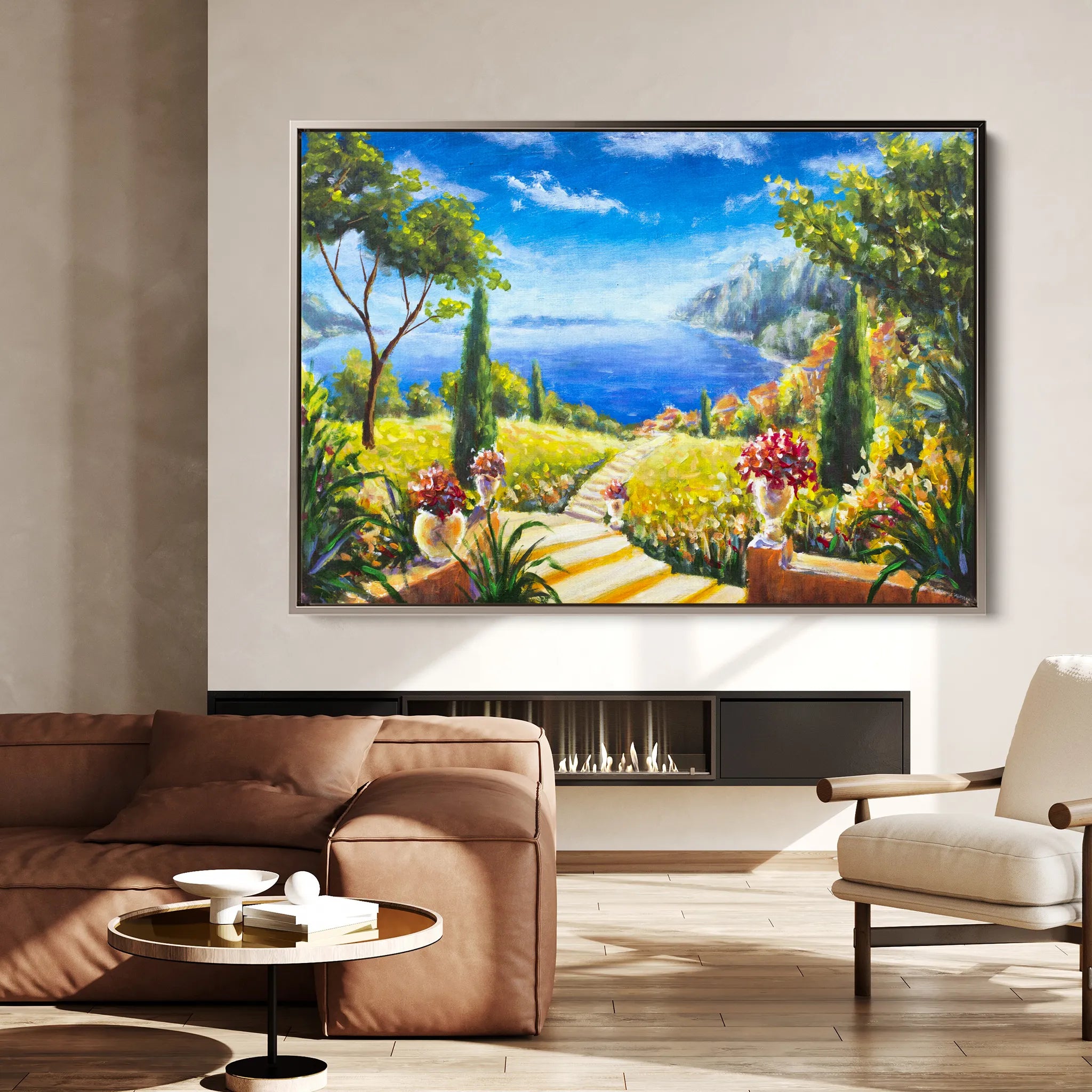 Landscape 130 Canvas Art 60 x 40 cm / Black