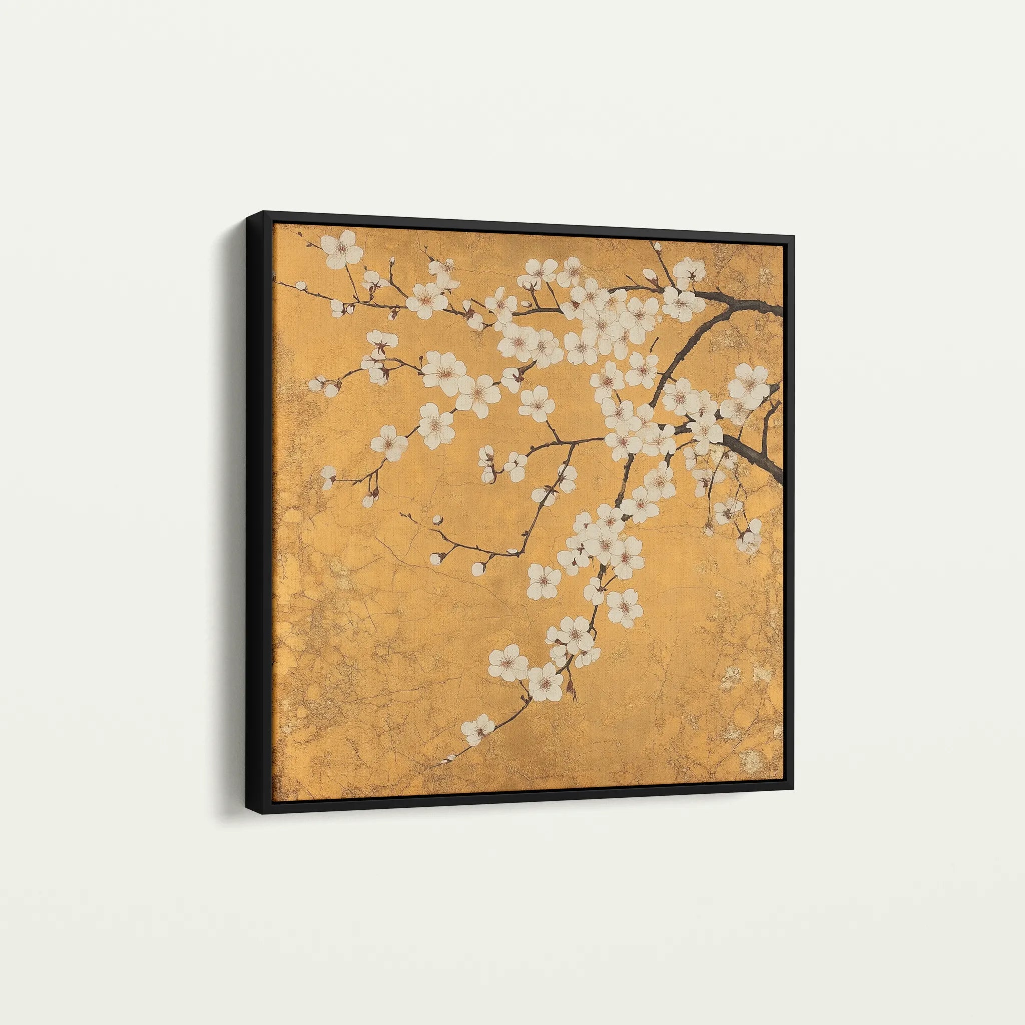 Floral 1303 Canvas Art 60 x 60 cm / Black