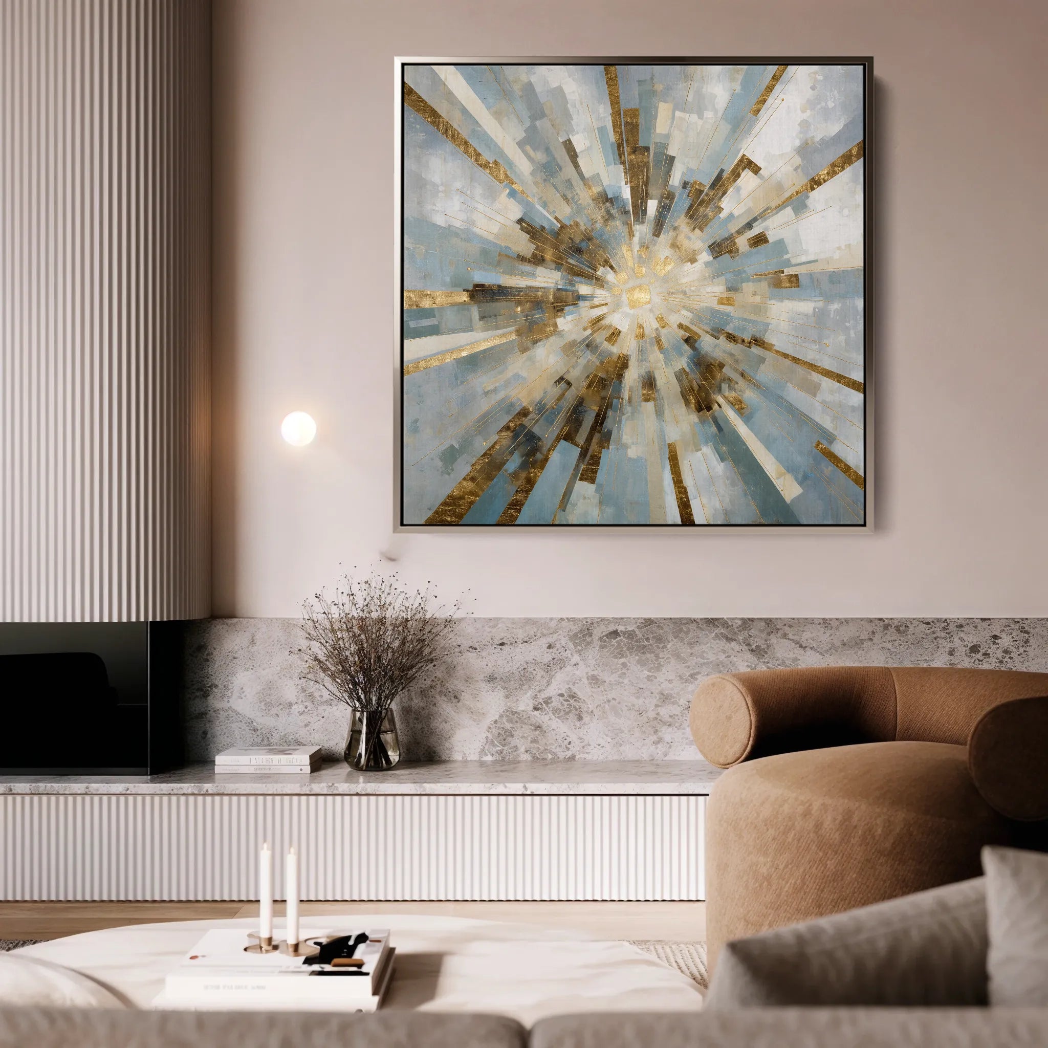 Abstract 1309 Canvas Art 60 x 60 cm / Black